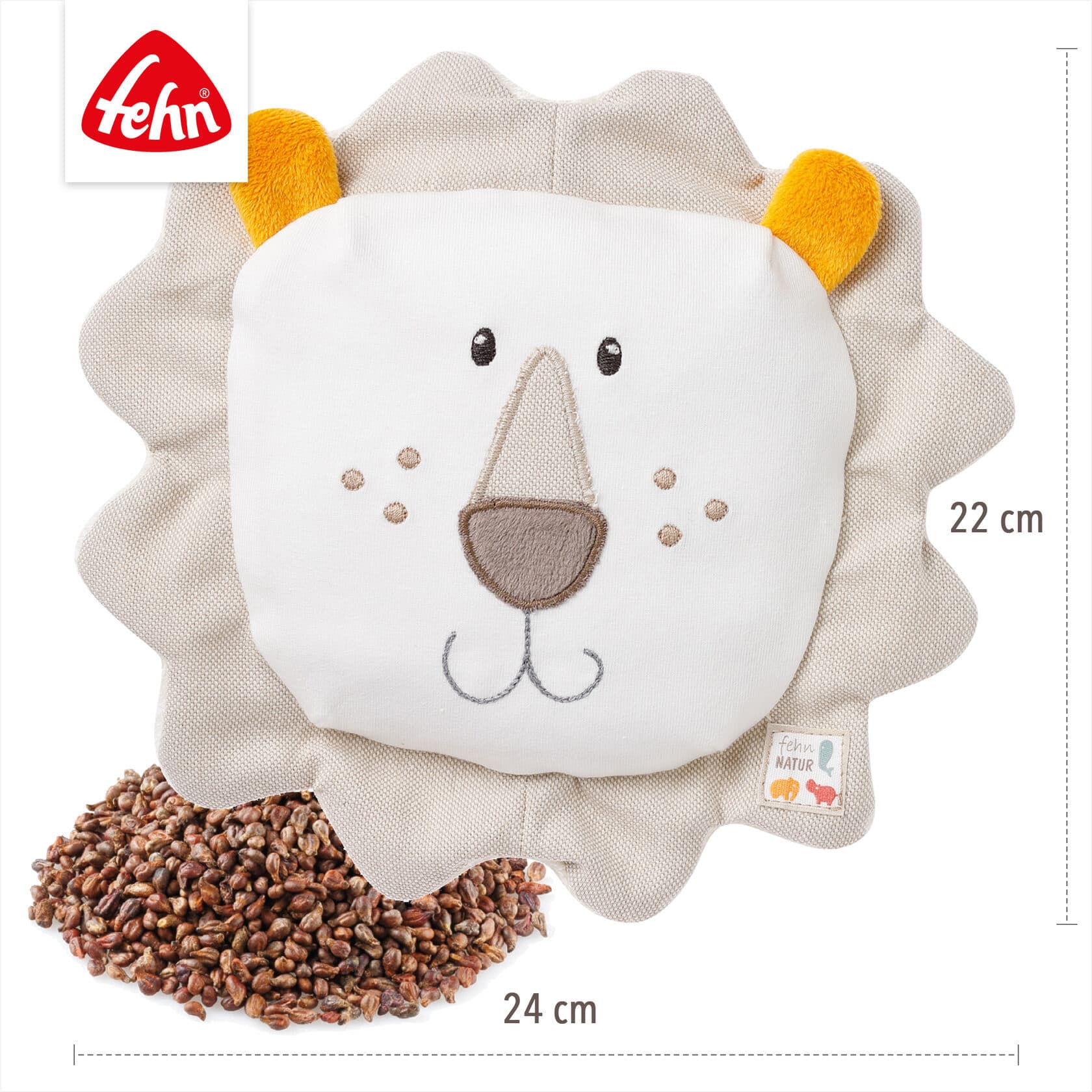 Игрушка-грелка Лев с виноградными косточками