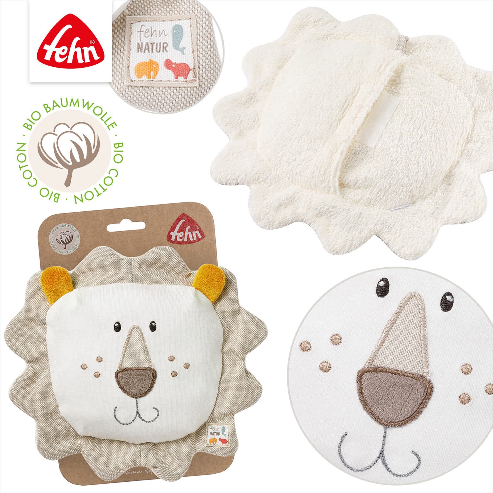 Игрушка-грелка Лев с виноградными косточками