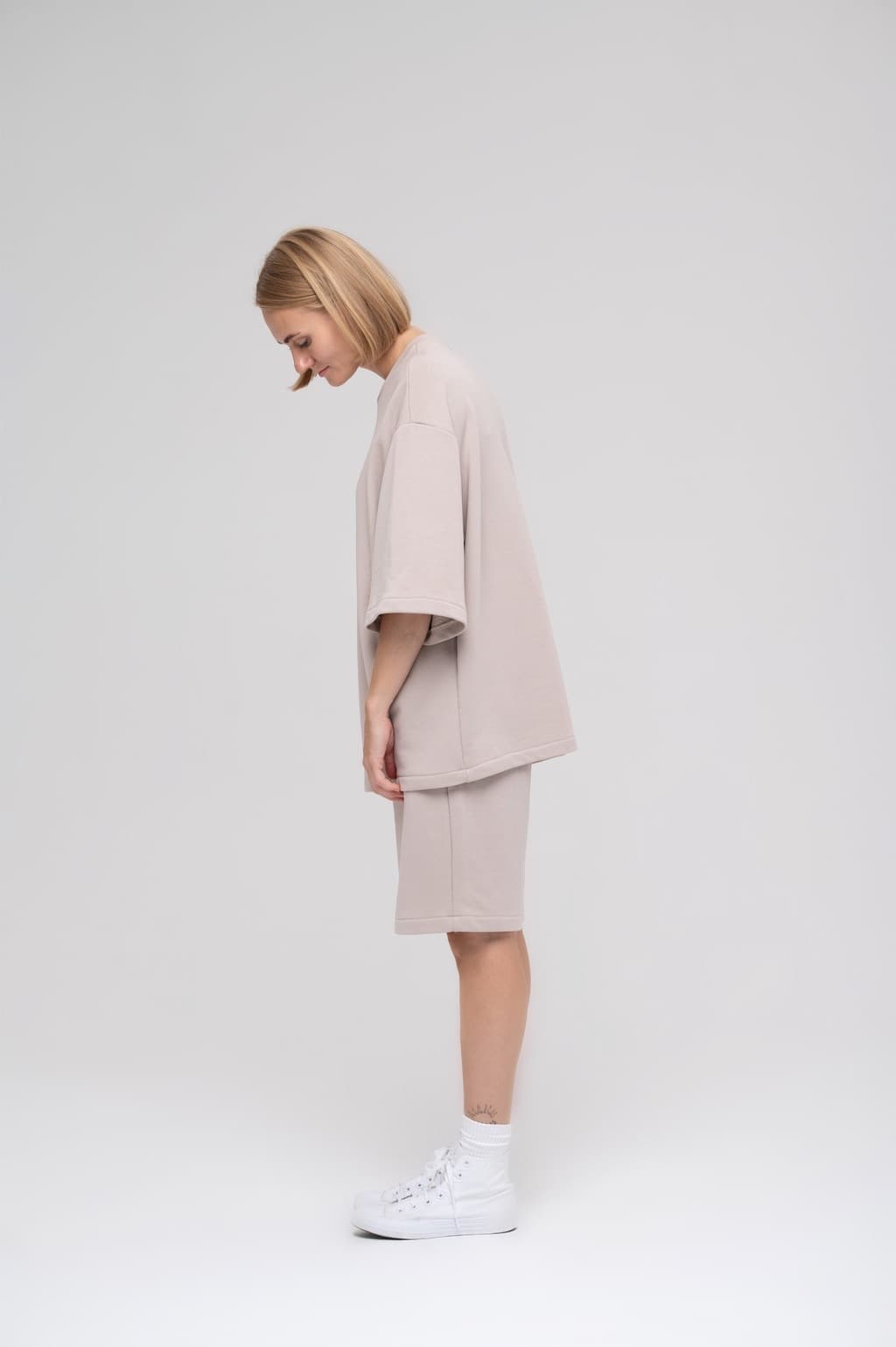 Костюм с шортами, Бежевый