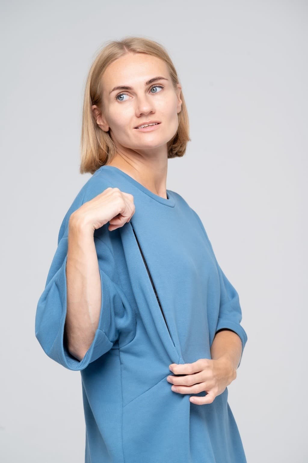 Костюм с шортами, Голубой