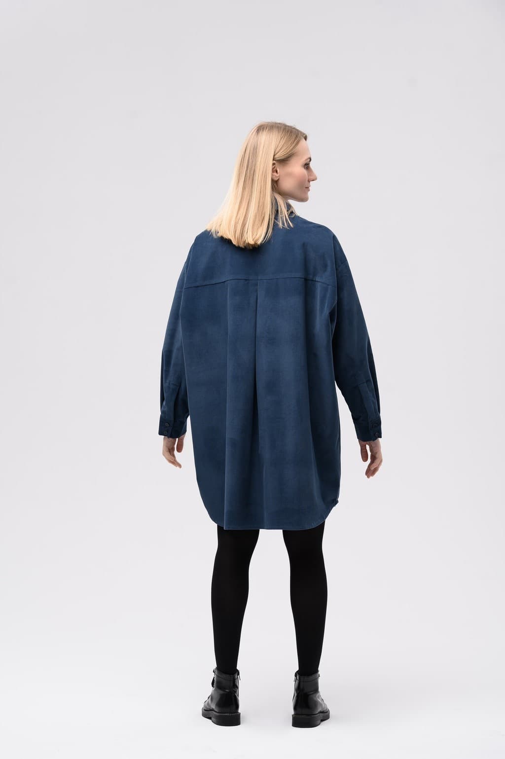 Платье-рубашка, Синий