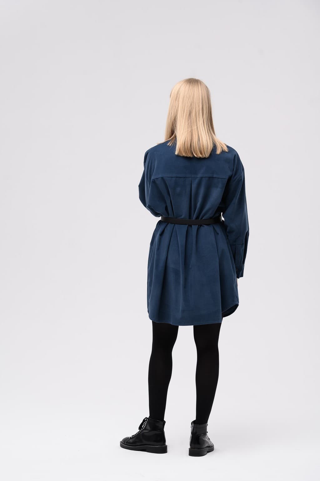 Платье-рубашка, Синий