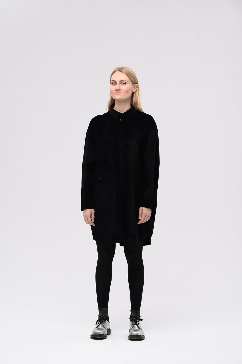 Платье-рубашка, Черный
