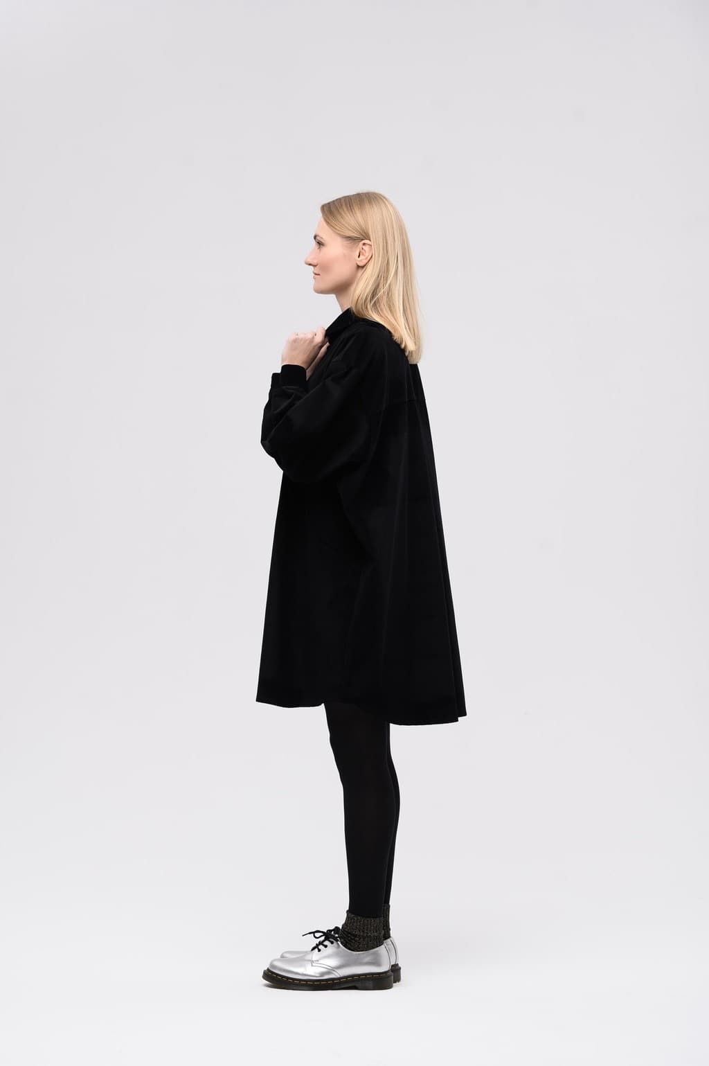 Платье-рубашка, Черный