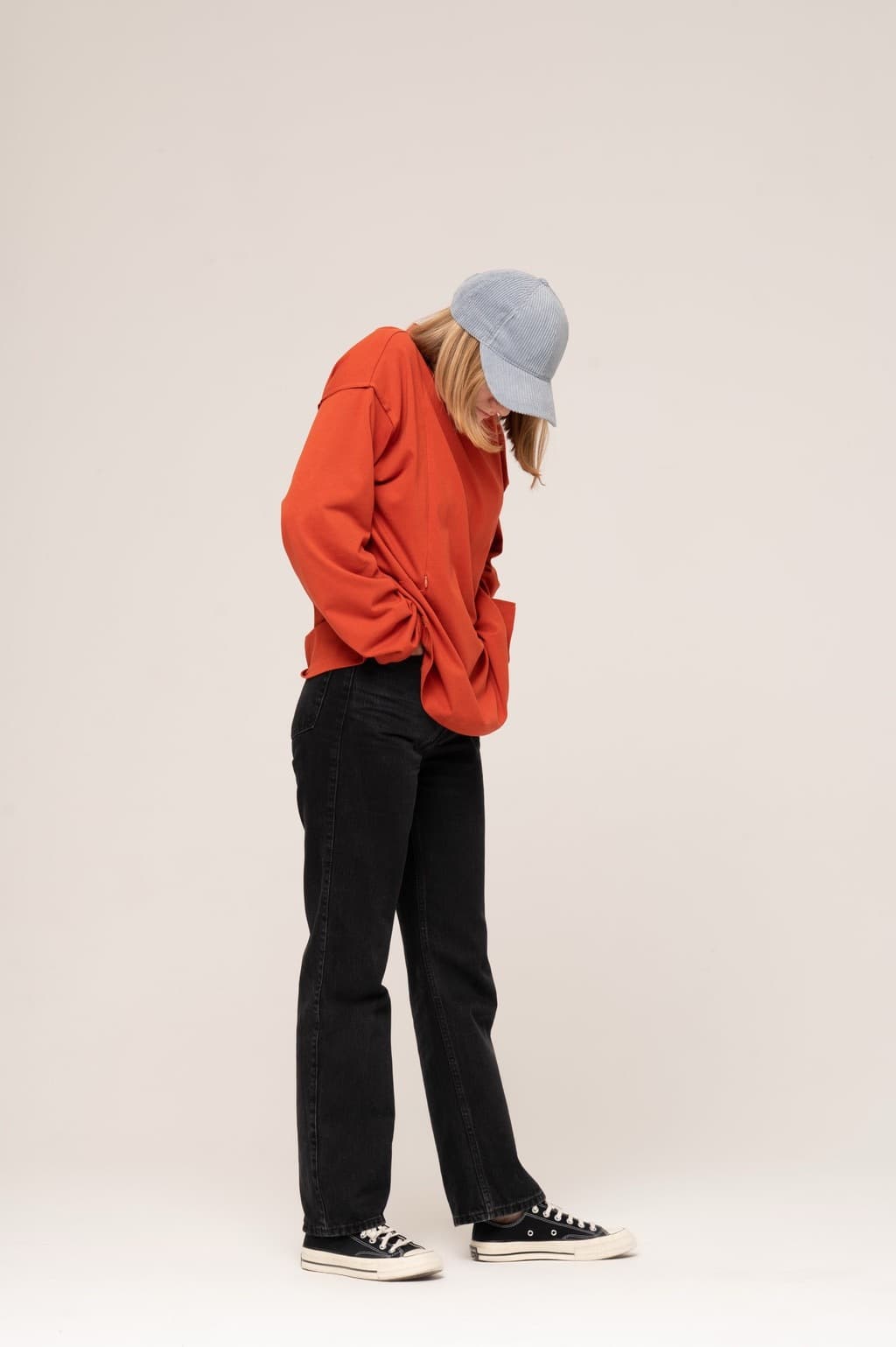 Лонгслив из хлопка onesize, Кирпичный