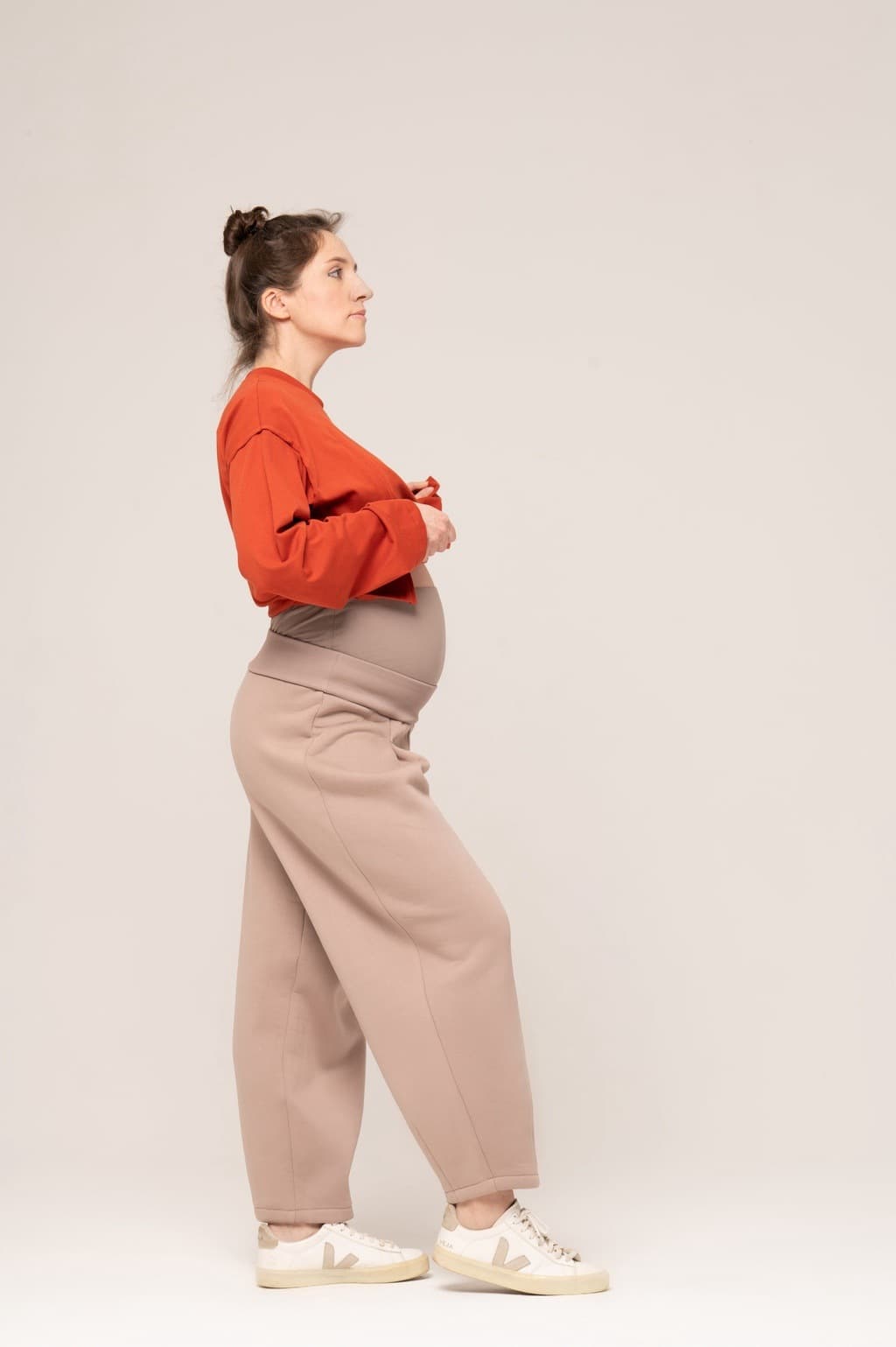 Штаны для беременных с начёсом, Кофе с молоком