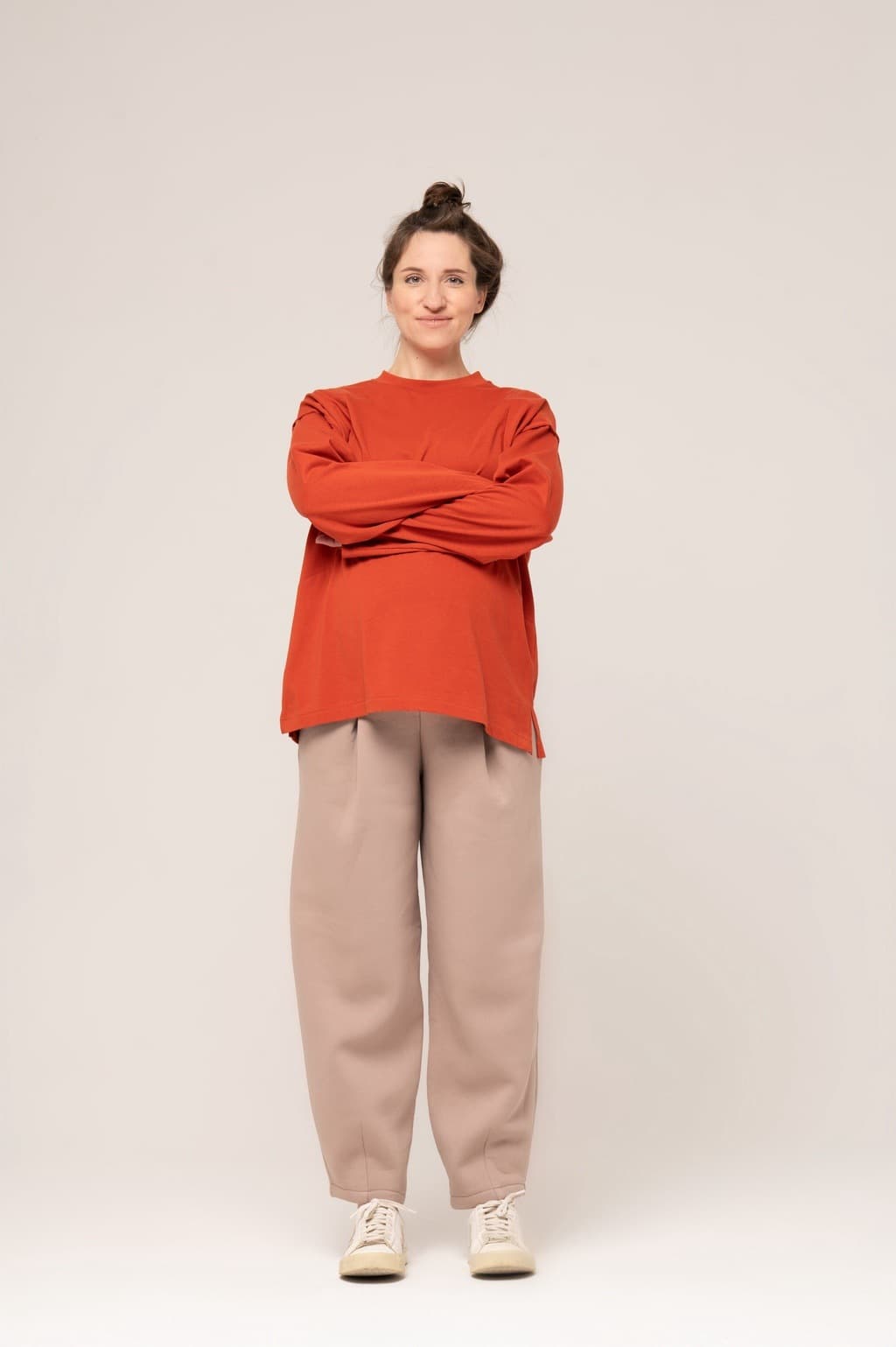 Штаны для беременных с начёсом, Кофе с молоком