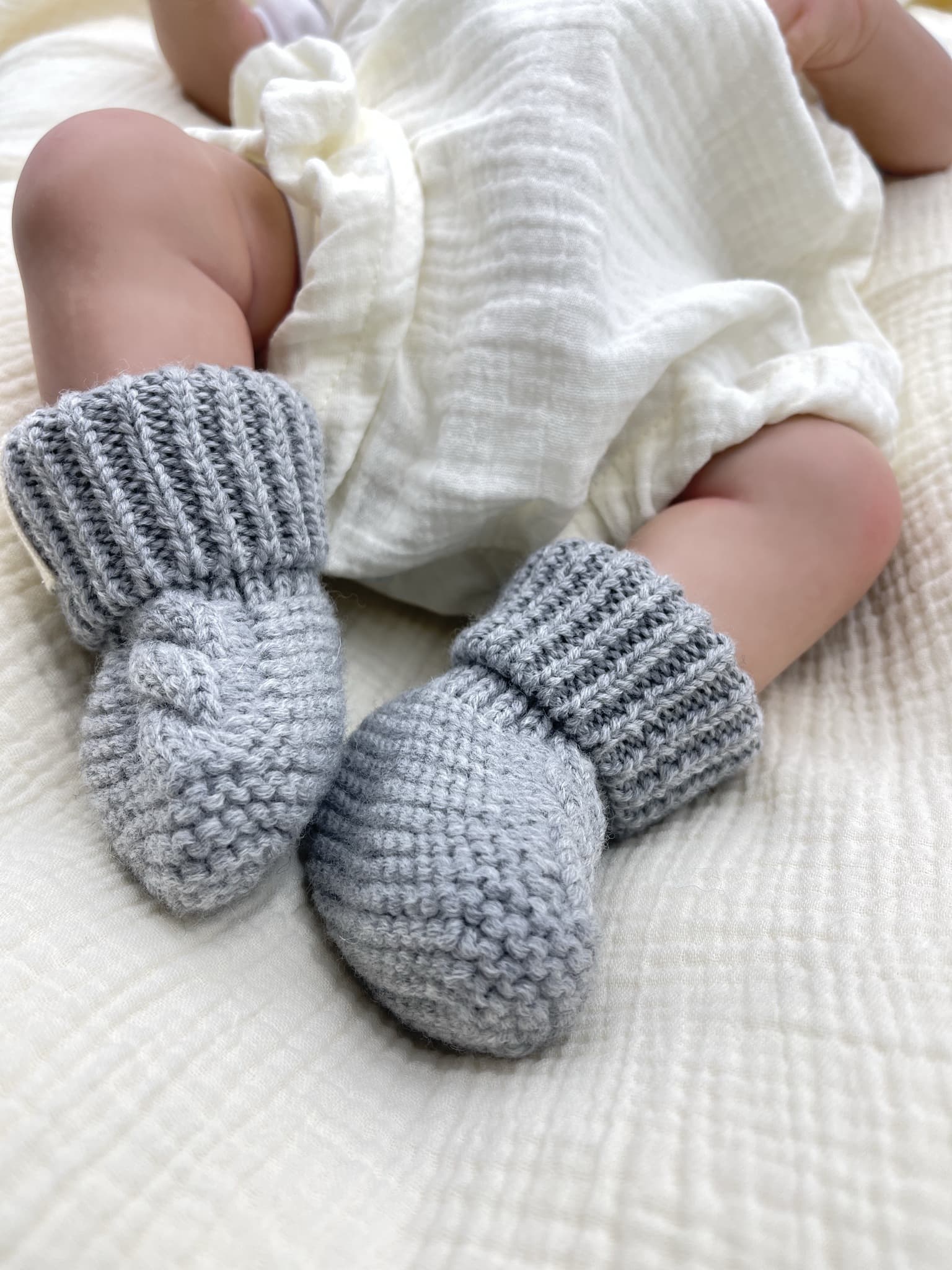 Пинетки коса меринос-кашемир Серый