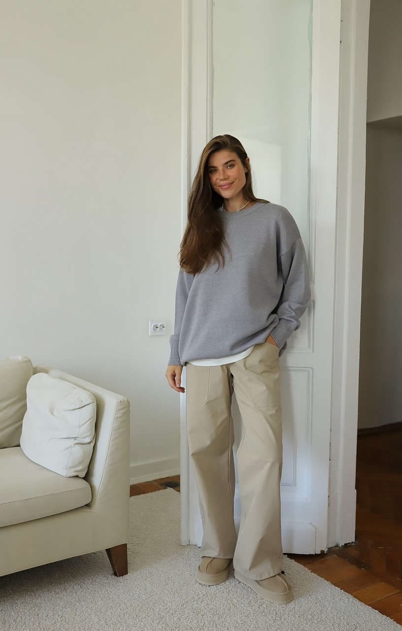 Джемпер Баланс для беременных и кормящих мам, Серый