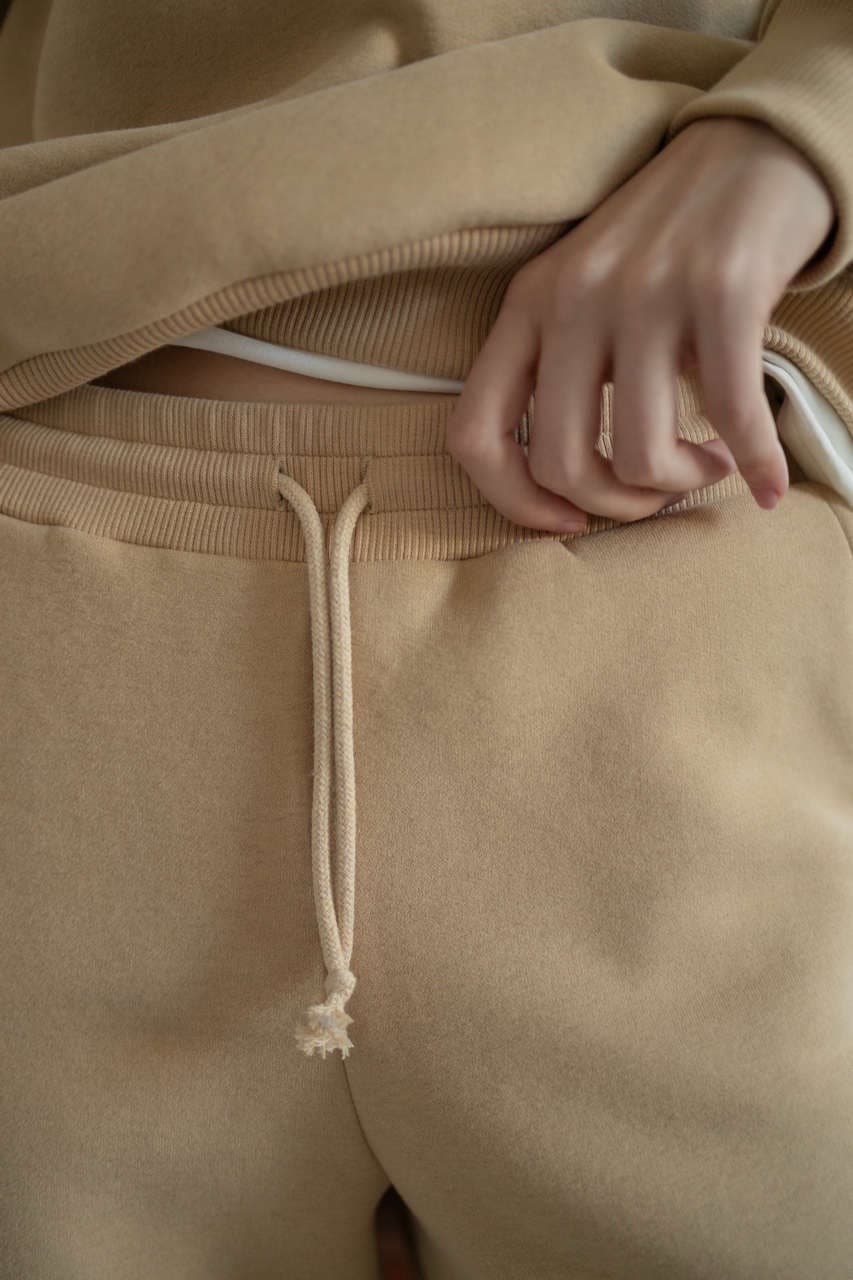 Брюки премиум утепленные, Бежевый