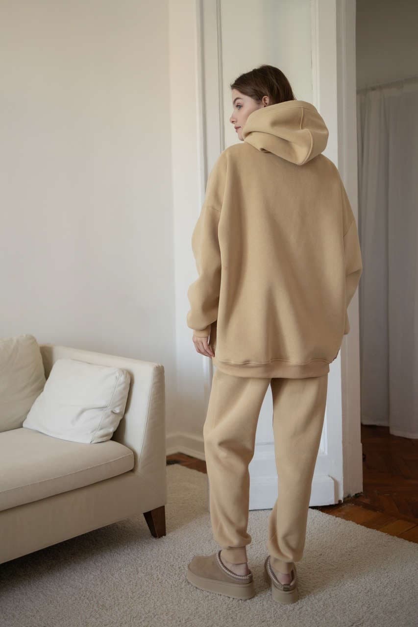 Брюки премиум утепленные, Бежевый