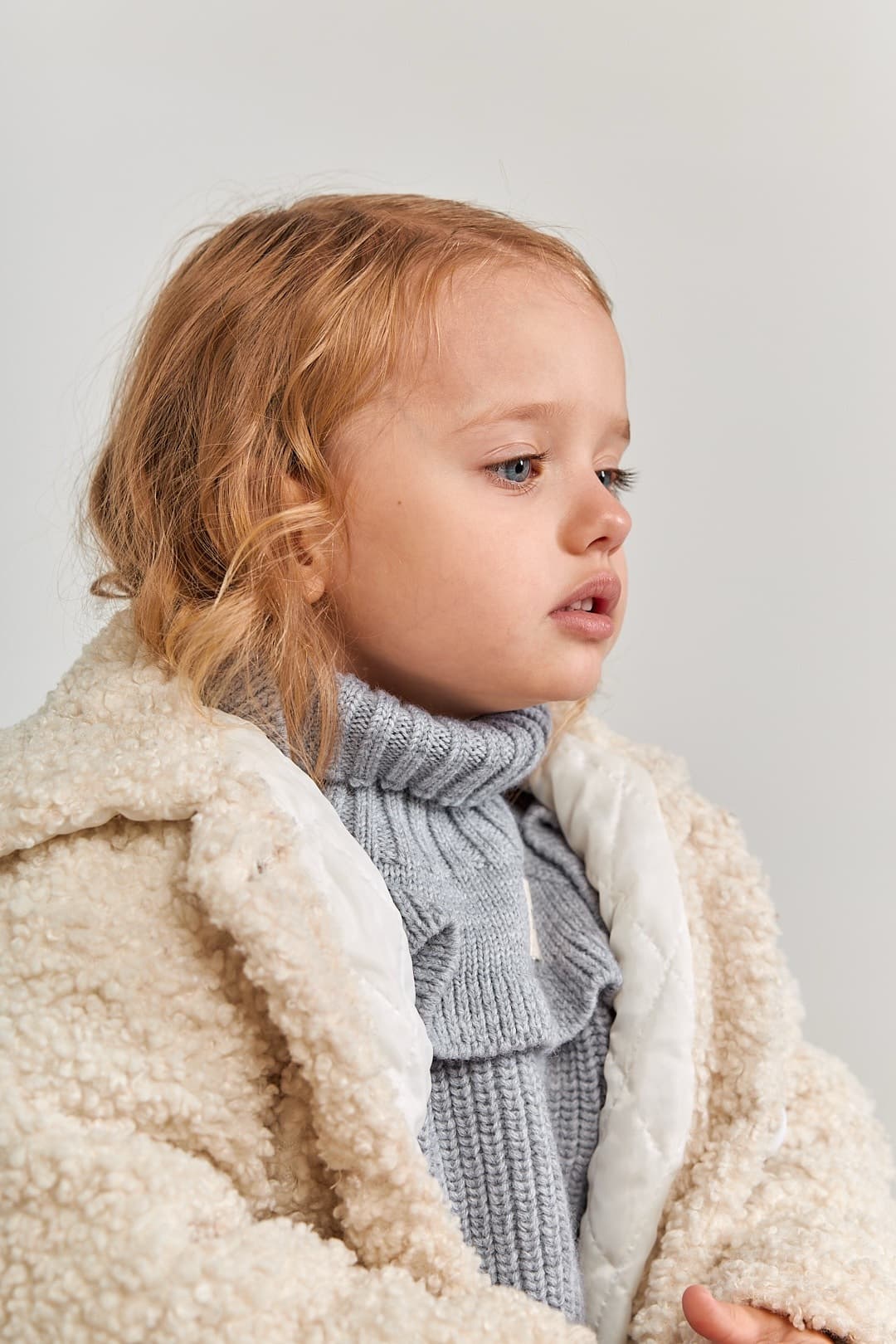 Манишка из меринос-кашемира, Серый, Универсальный