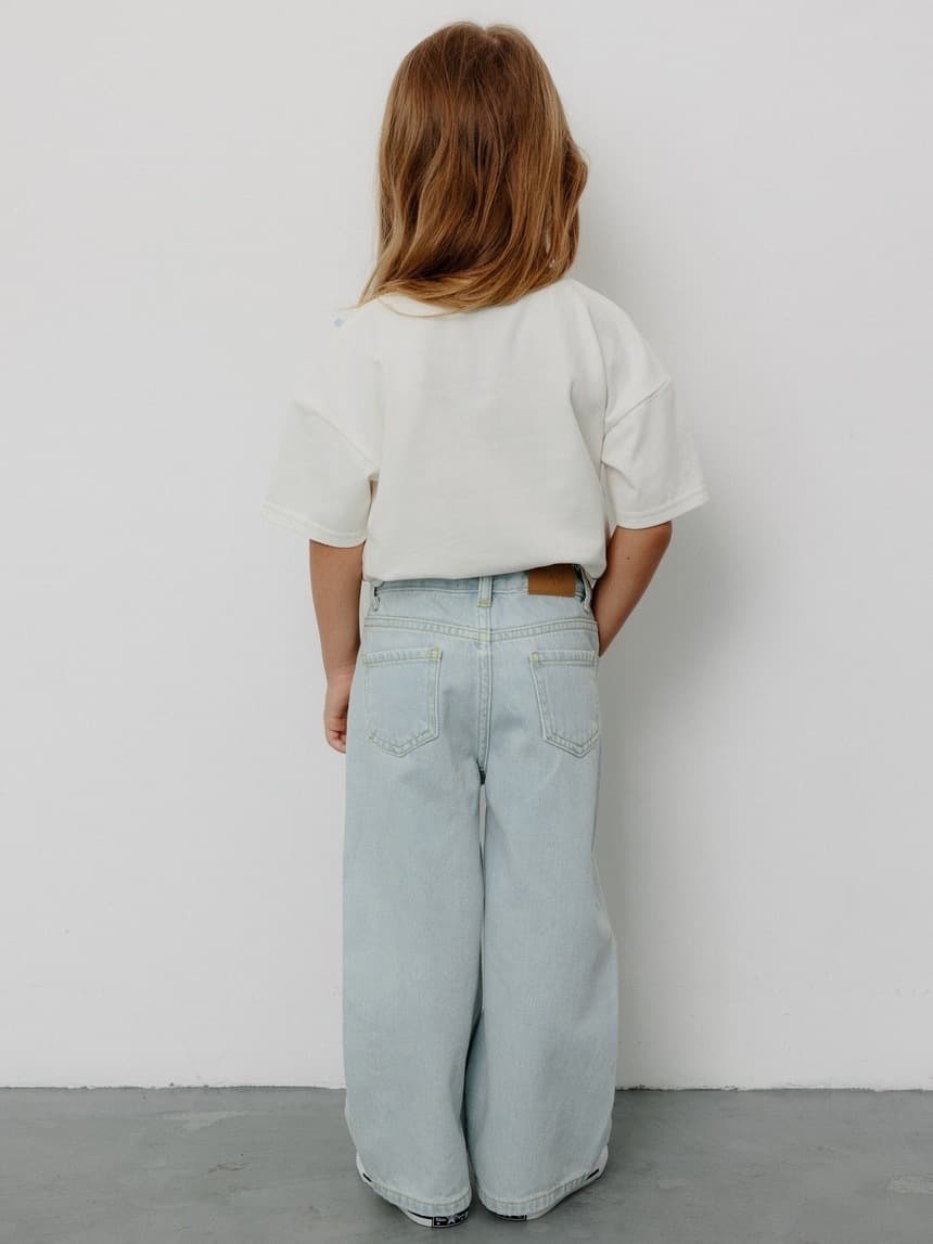 Джинсы Wide Leg, Голубой