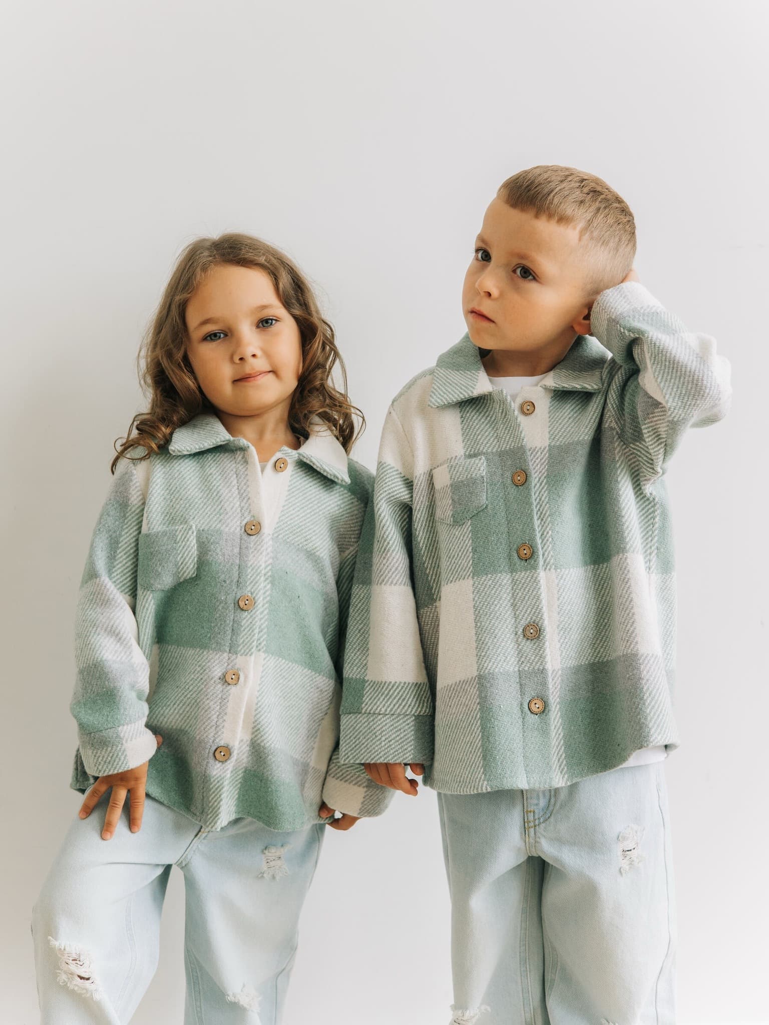 Теплая рубашка, Мятный