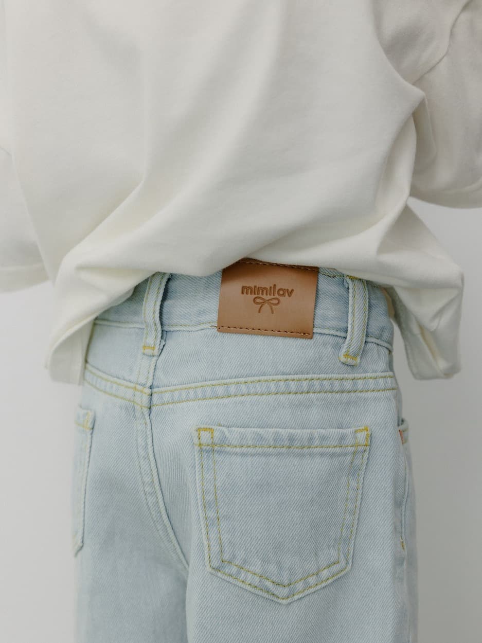 Джинсы Wide Leg, Голубой