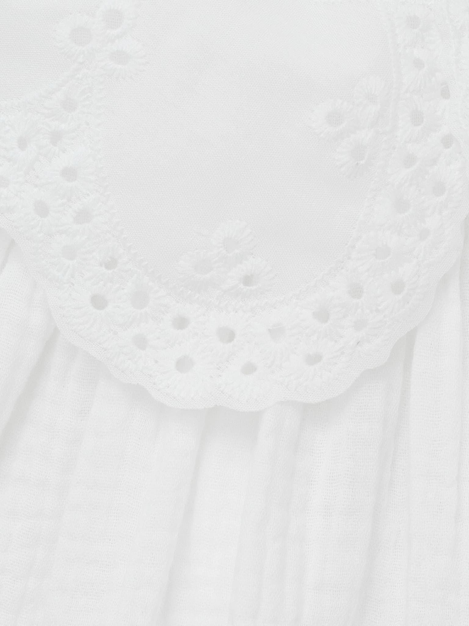 Платье с воротником из муслина, Молоко