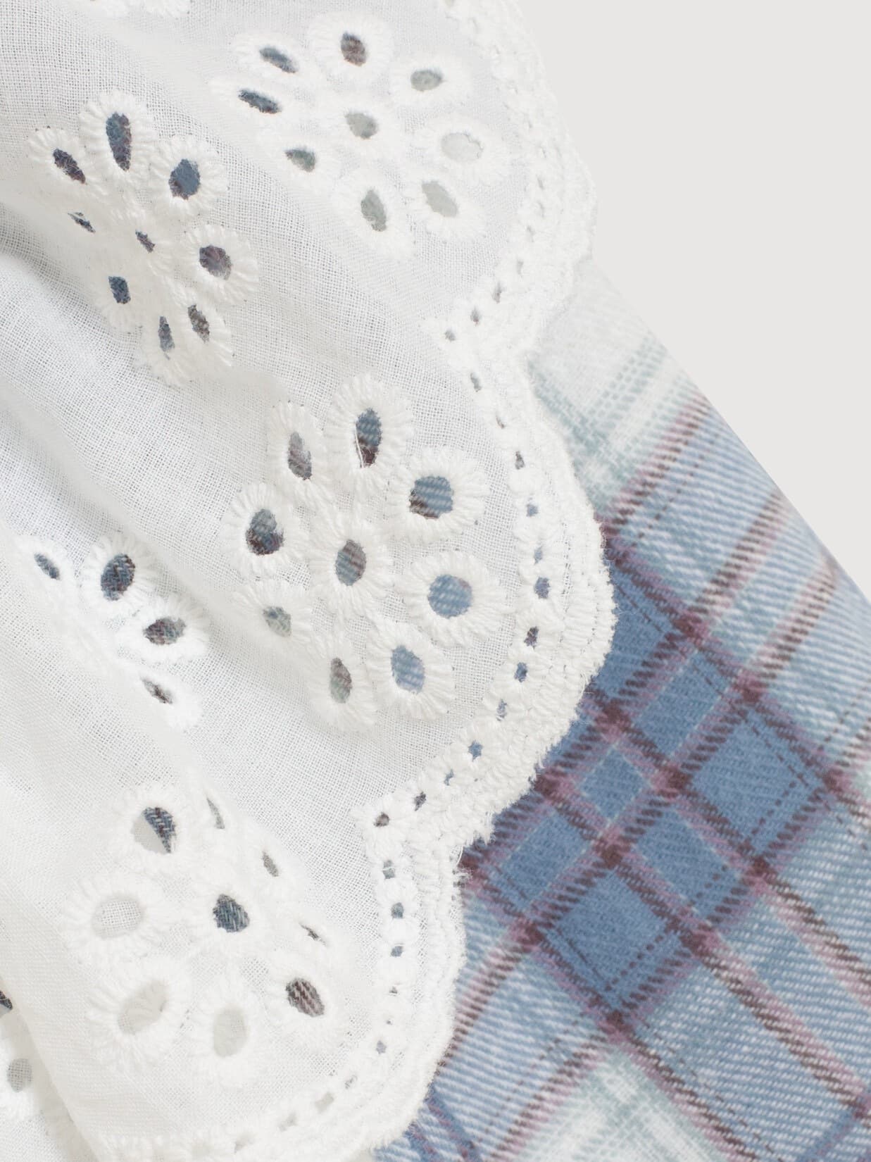 Рубашка с воланом, Голубой