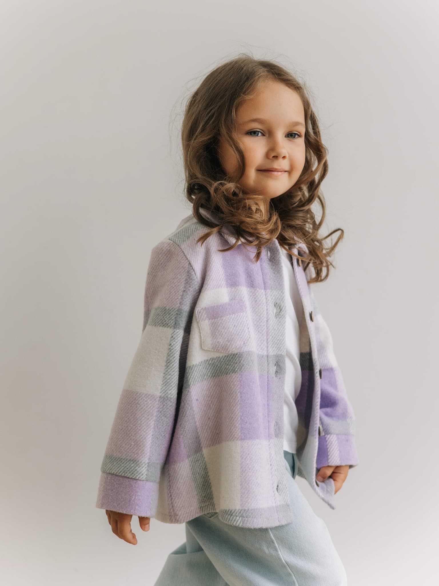 Теплая рубашка, Лавандовый