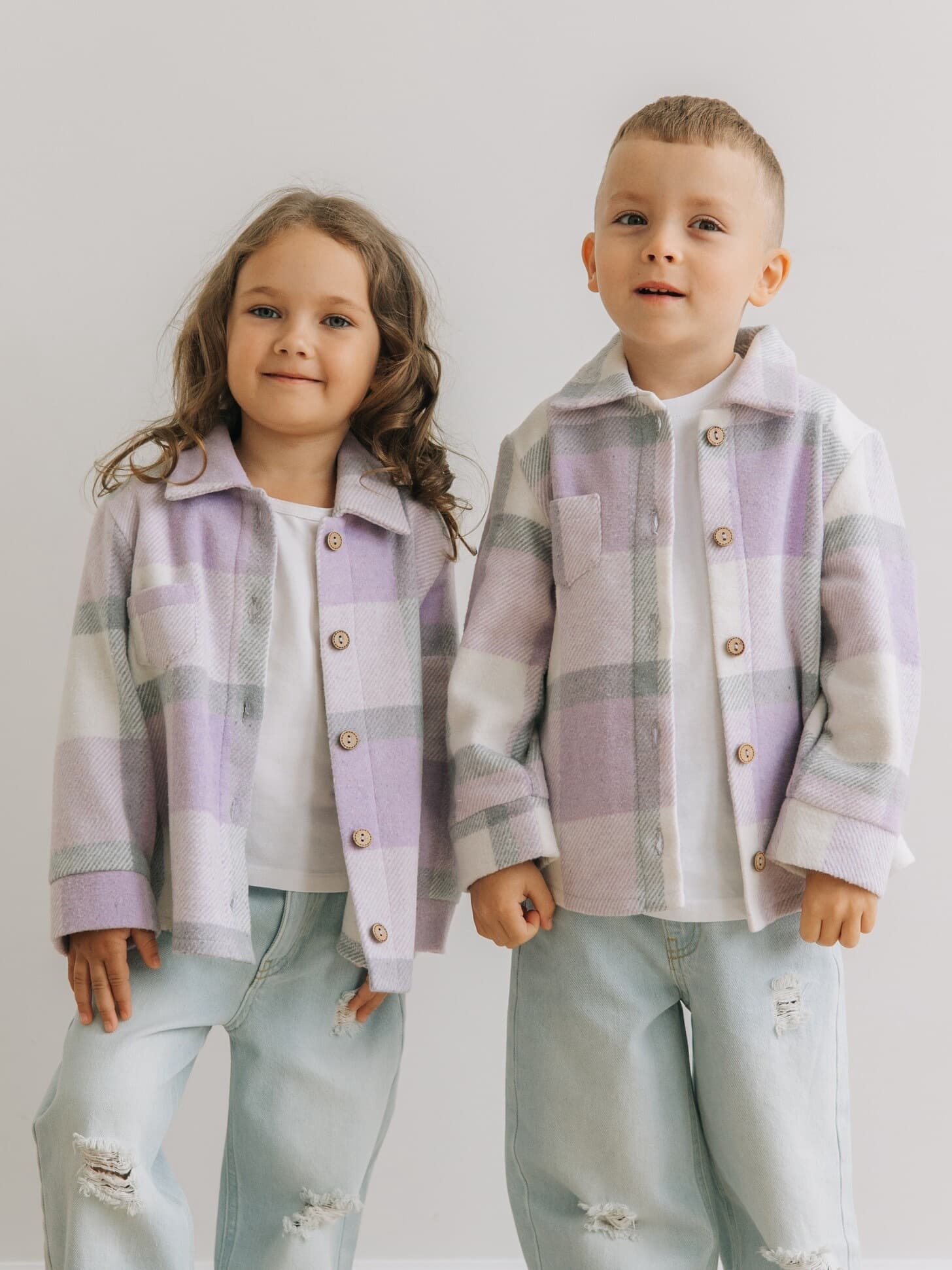 Теплая рубашка, Лавандовый