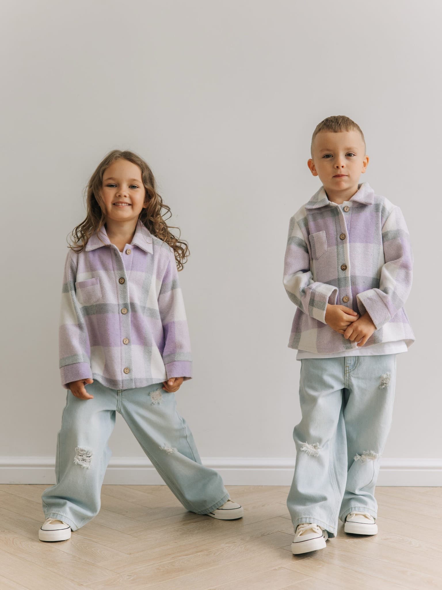 Теплая рубашка, Лавандовый