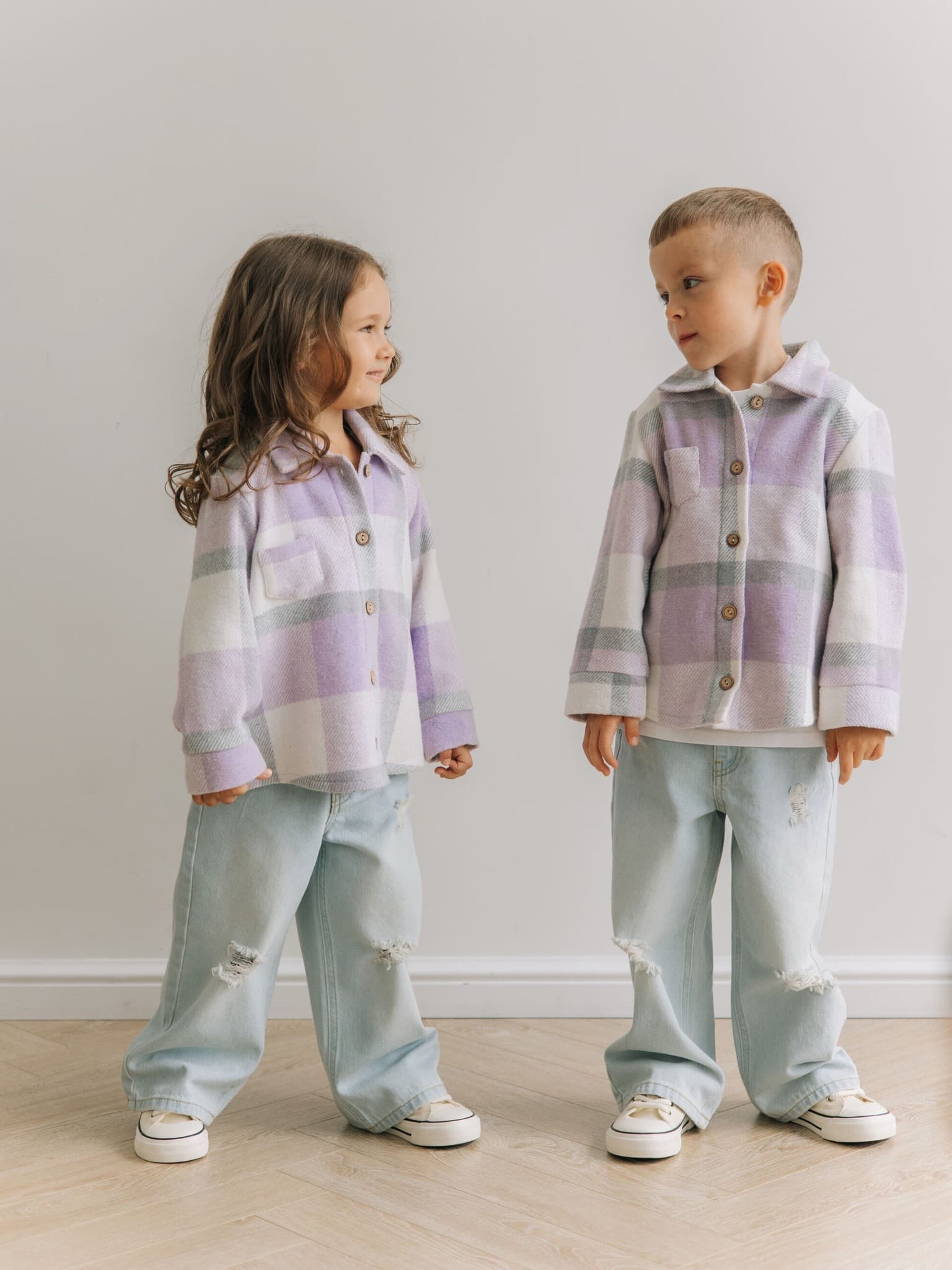 Теплая рубашка, Лавандовый