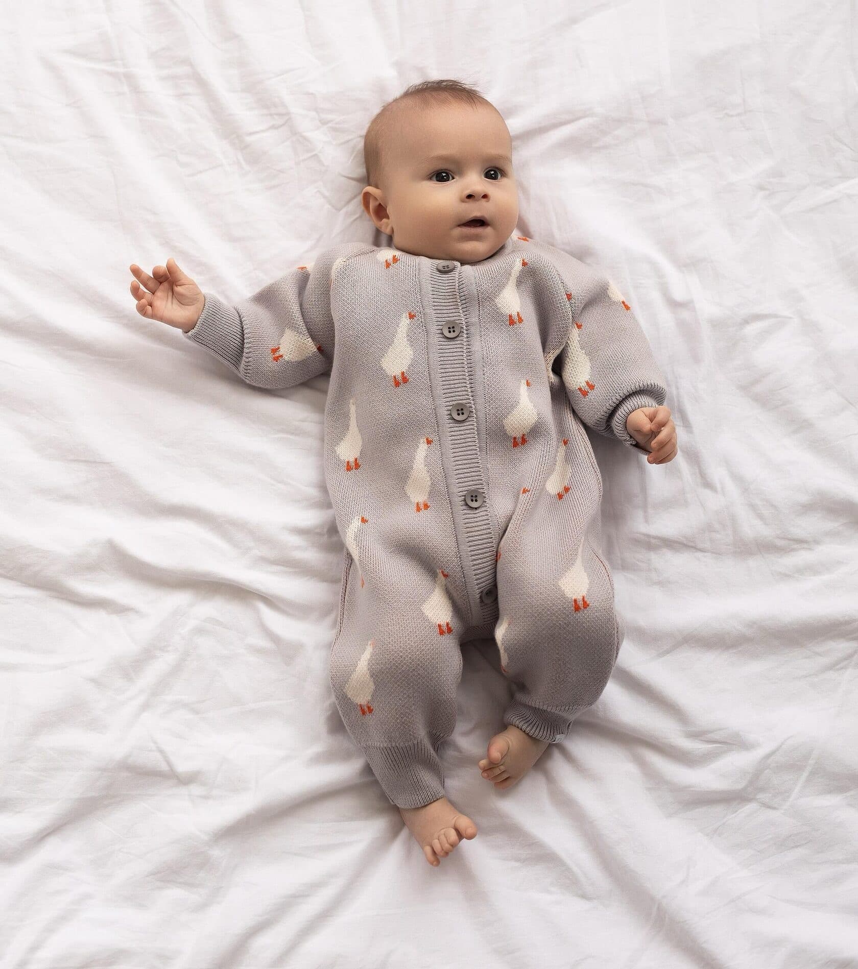 Комбинезон вязаный, Гуси