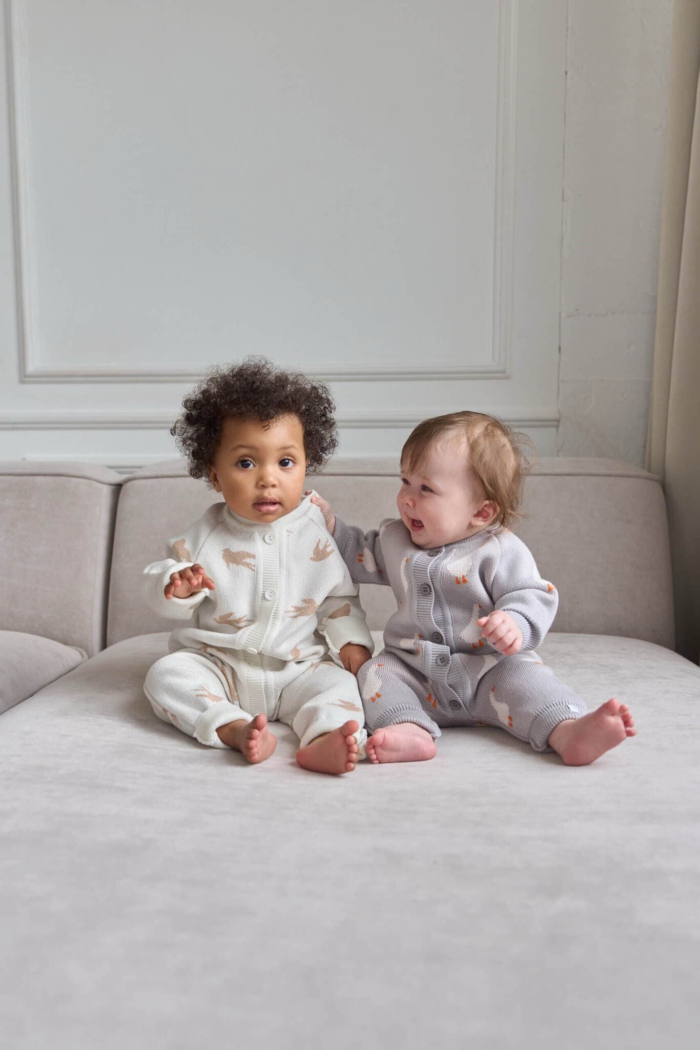 Комбинезон вязаный, Гуси