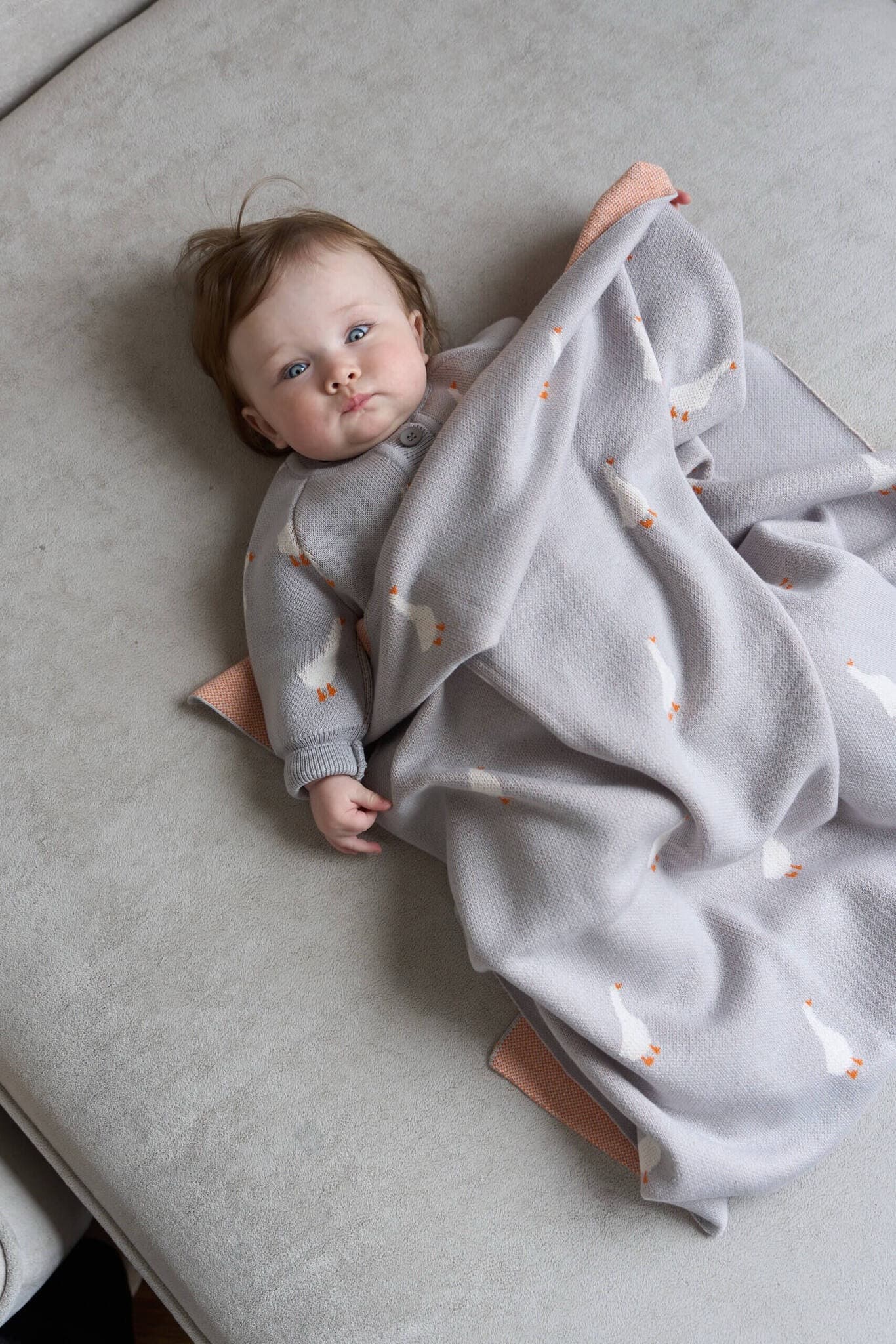 Комбинезон вязаный, Гуси