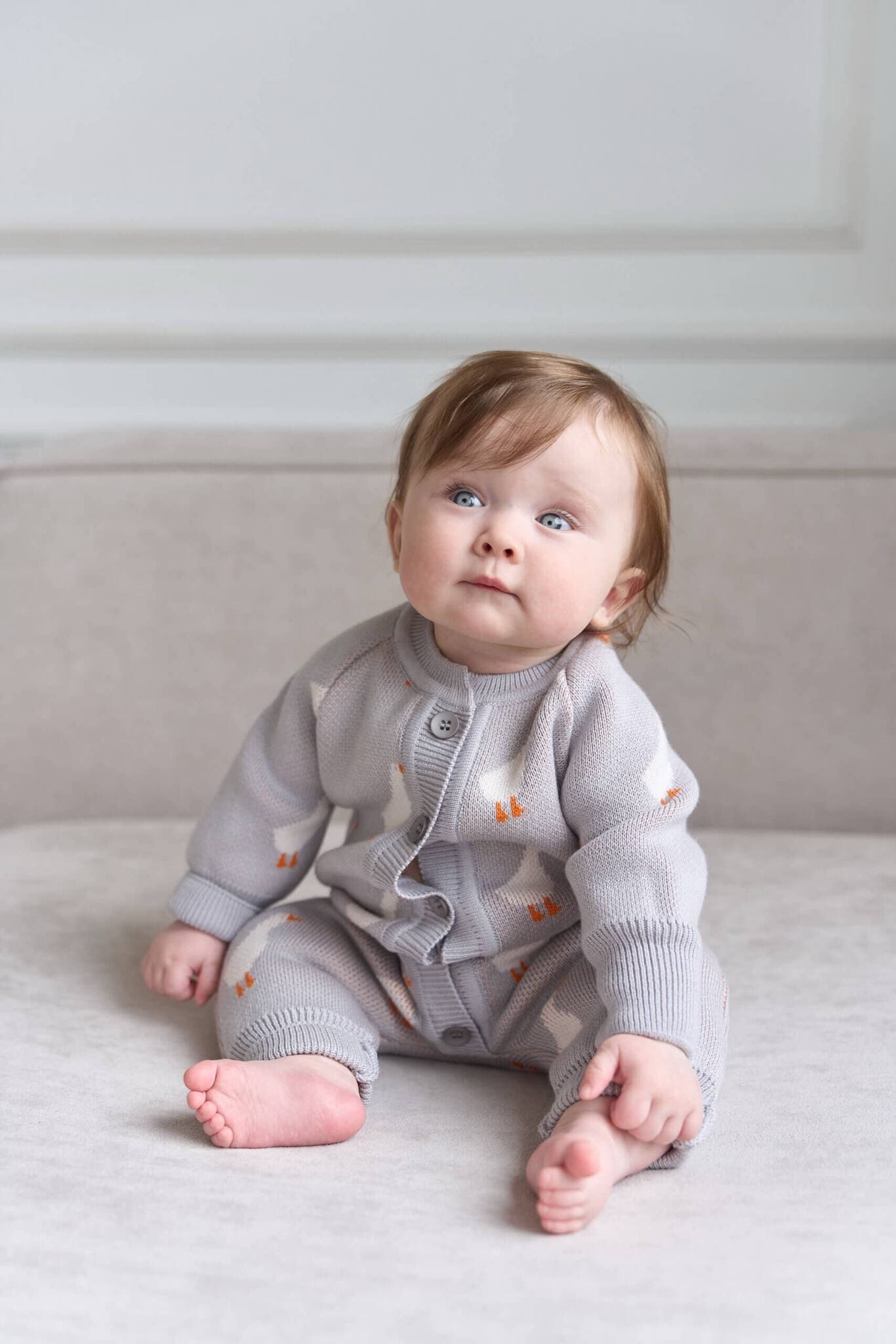 Комбинезон вязаный, Гуси