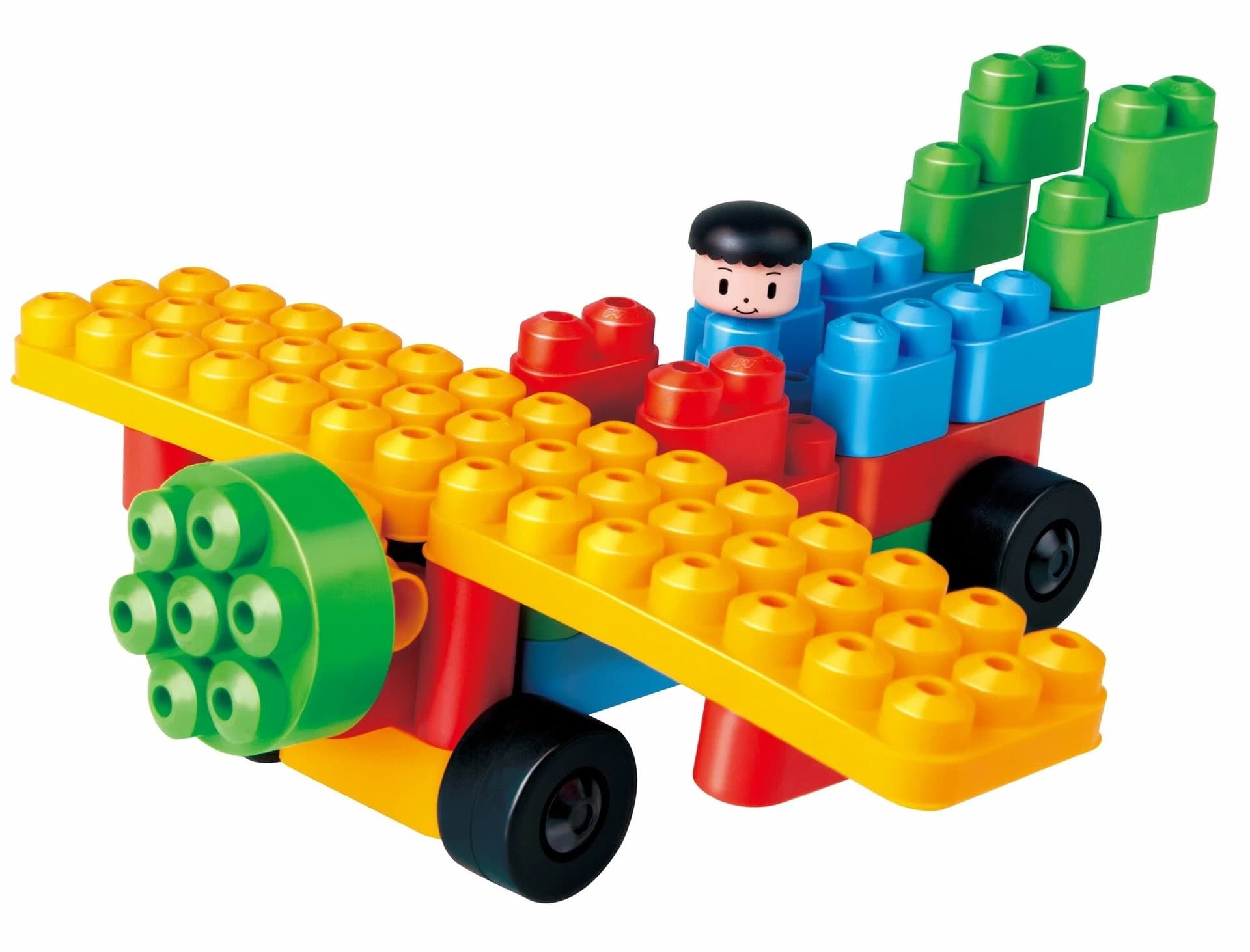 Конструктор детский  "Смотритель зоопарка и автомобили", 40 элементов серия "Креатив"