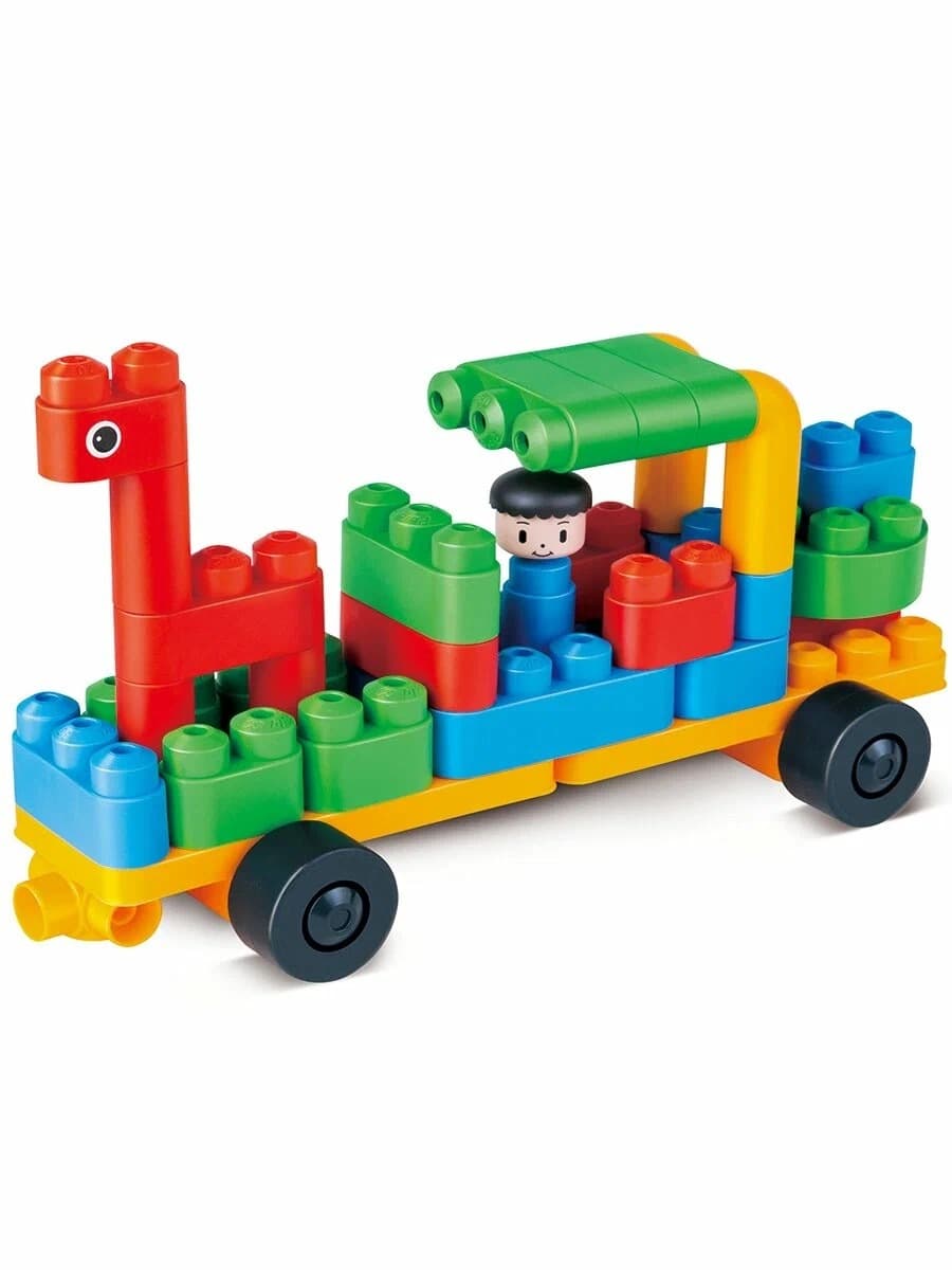 Конструктор детский  "Смотритель зоопарка и автомобили", 40 элементов серия "Креатив"