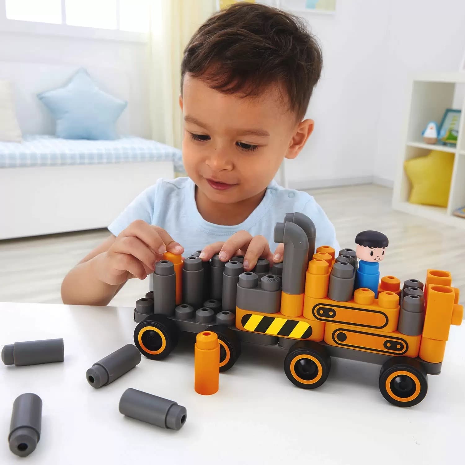 Конструктор детский цветной "Креатив",  Строительная площадка, 43 элемента