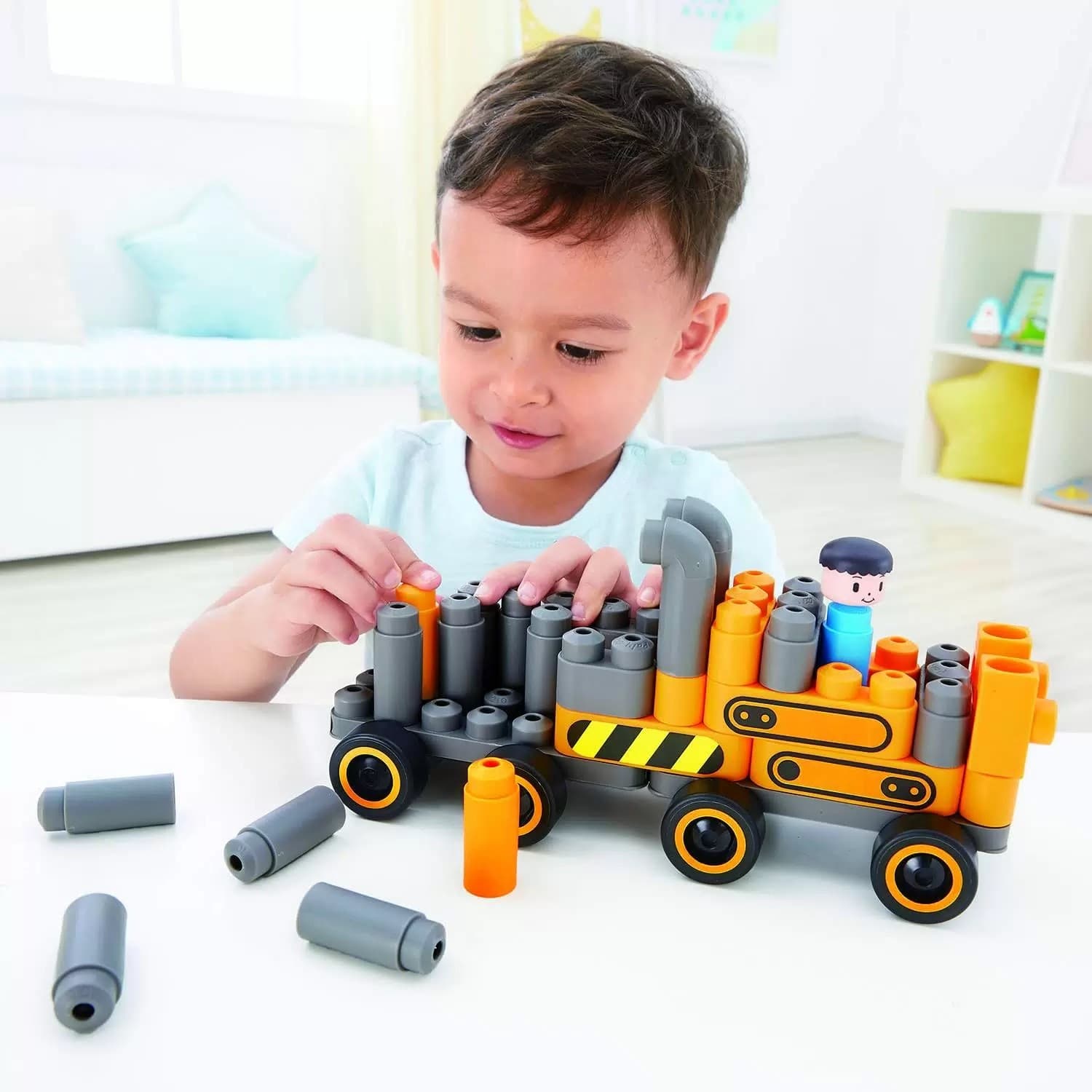 Конструктор детский цветной "Креатив",  Строительная площадка, 43 элемента