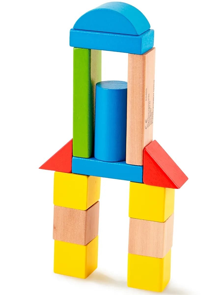 Игрушка "Конструктор цветной" деревянный 50 элементов