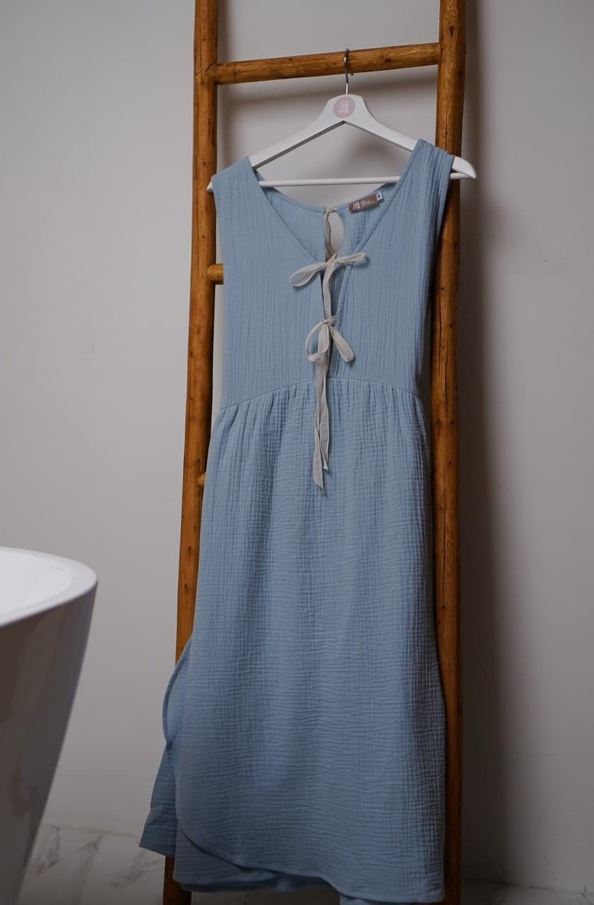 Платье на роды Благословение, Голубой