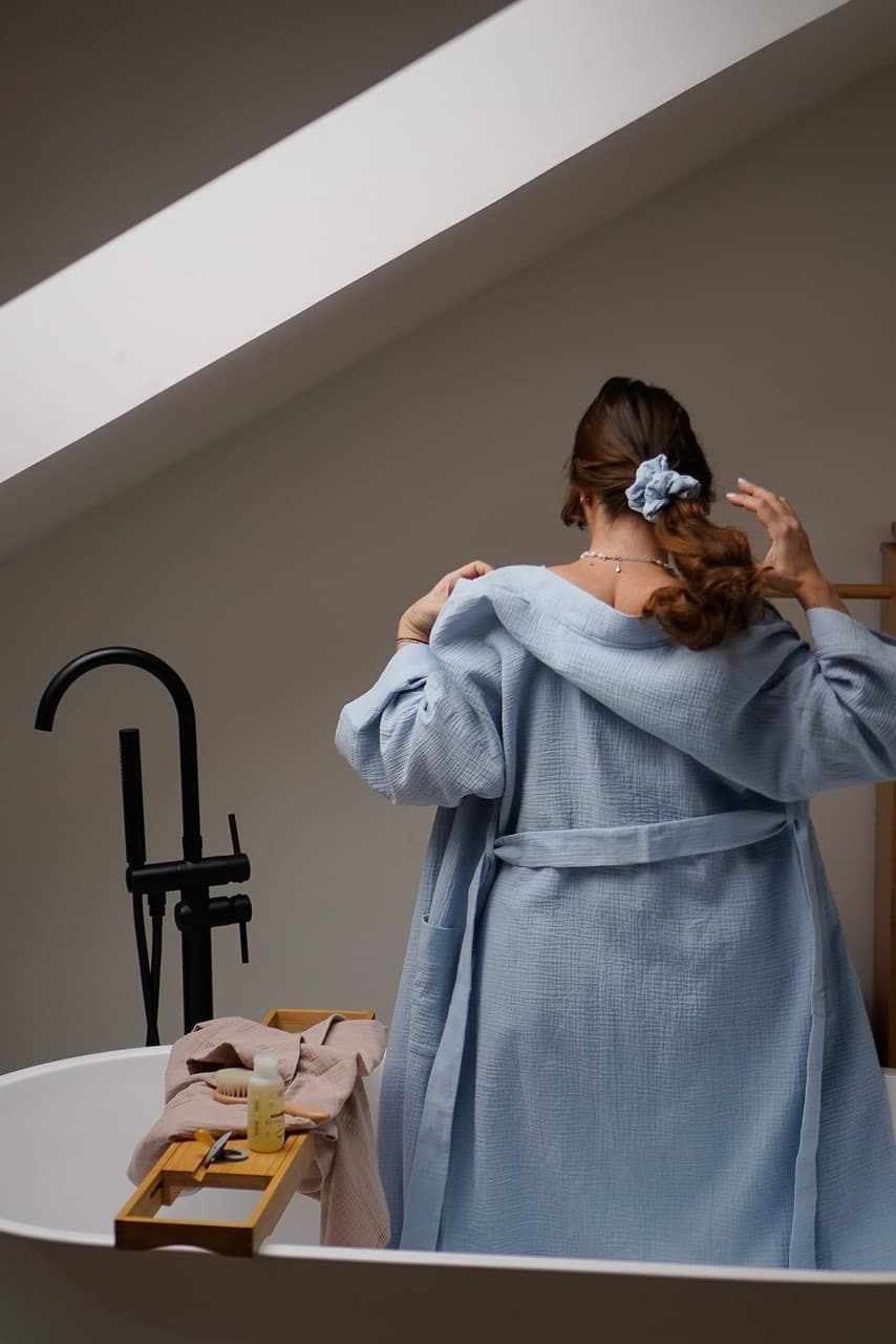 Платье на роды Благословение, Голубой