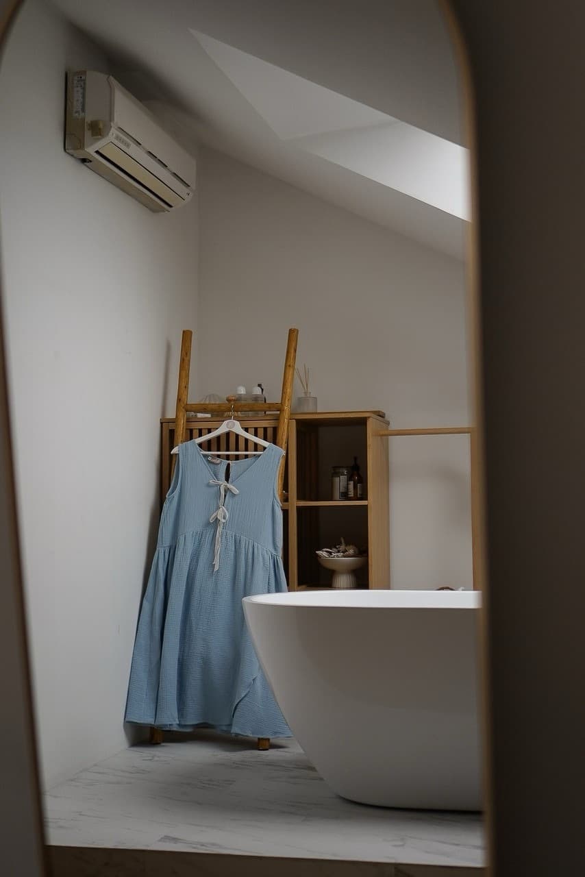 Платье на роды Благословение, Голубой