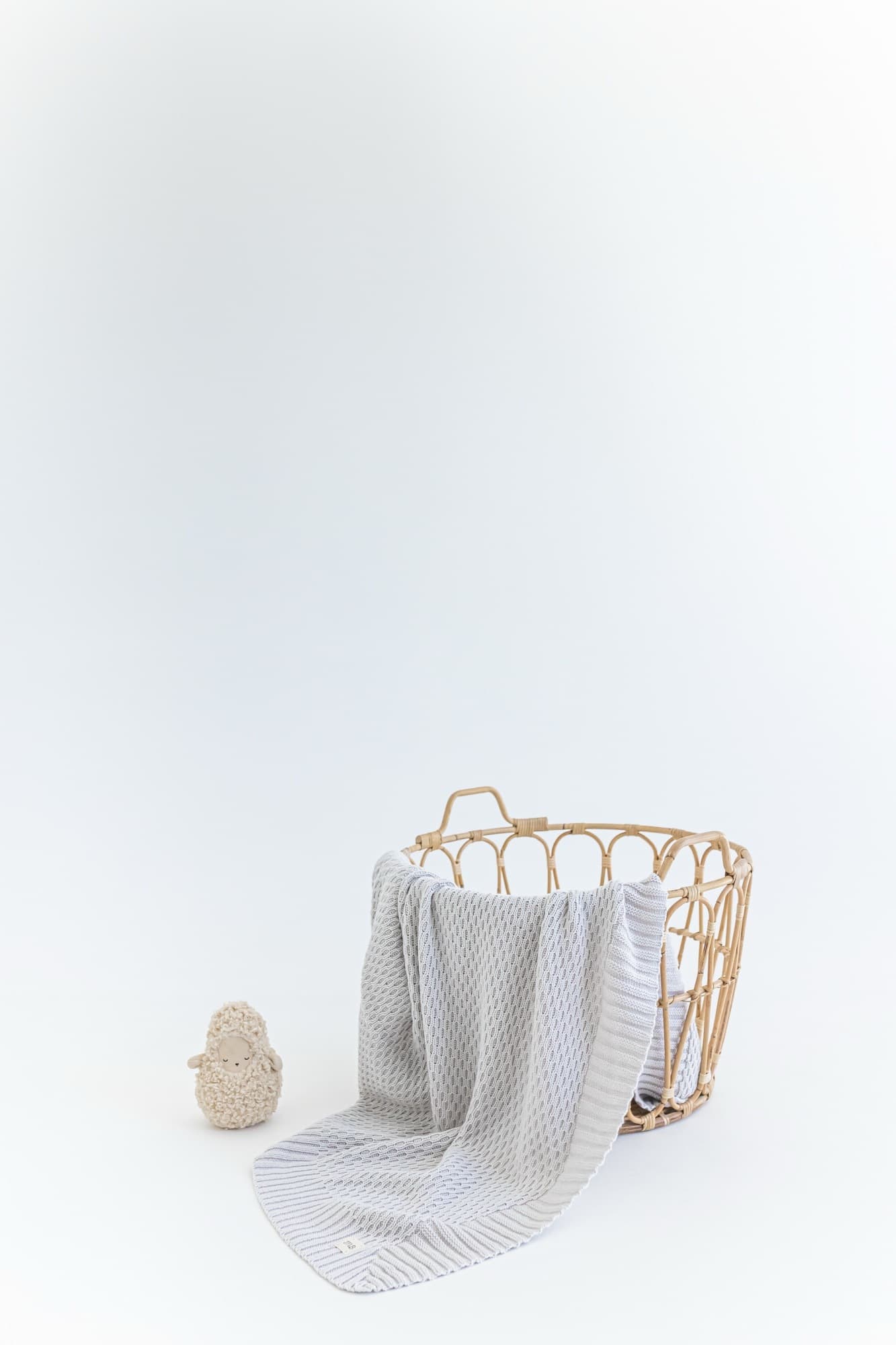 Плед мун из 100% хлопка, Стальной