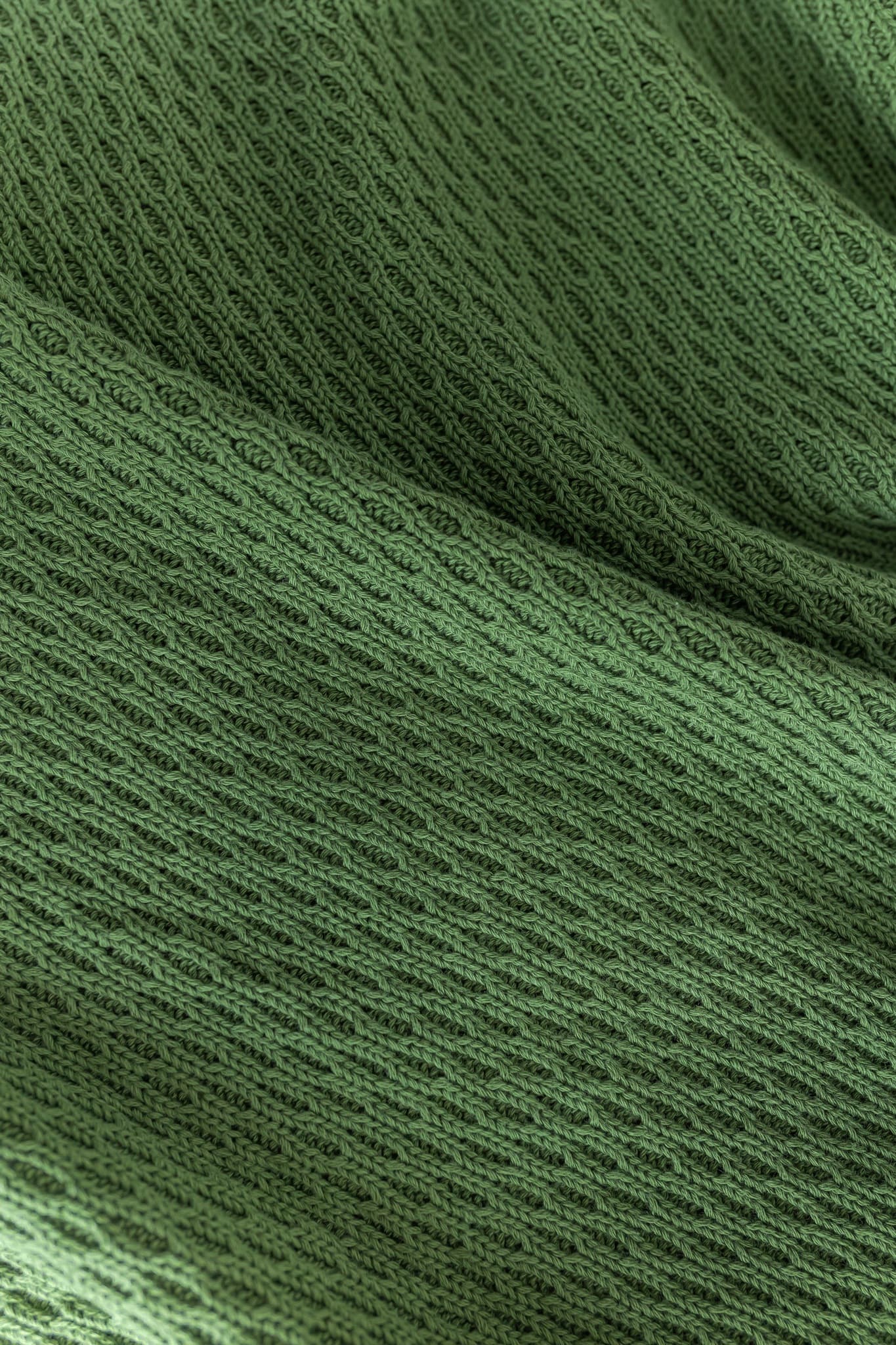 Плед мун из 100% хлопка, Оливковый