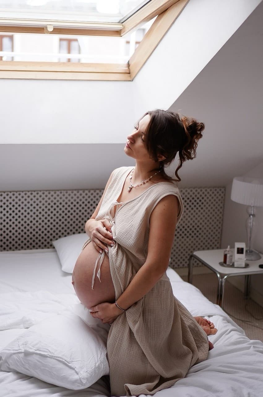 Платье на роды Благословение, Бежевый