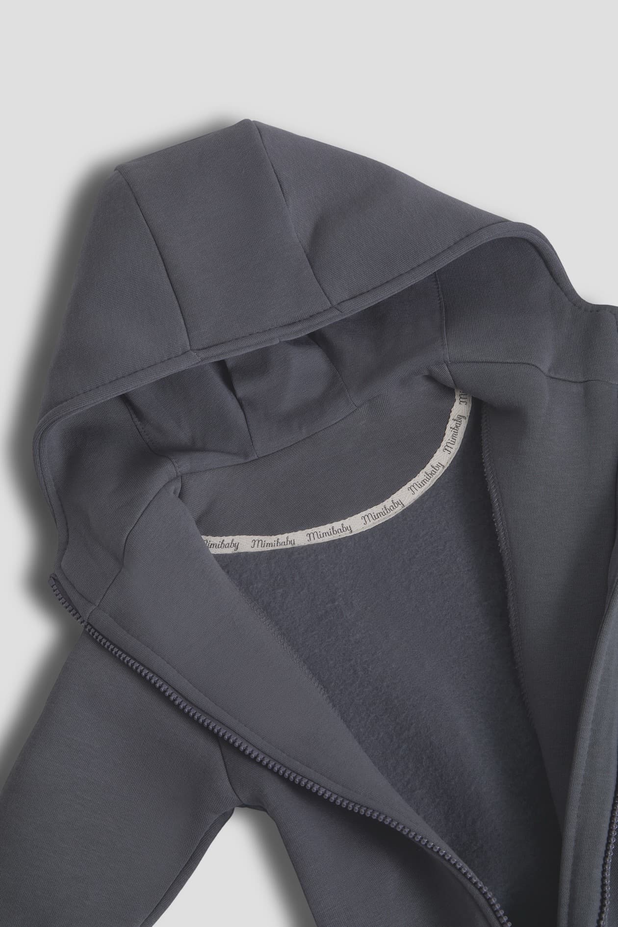 Комбинезон с капюшоном из футера, Графитовый