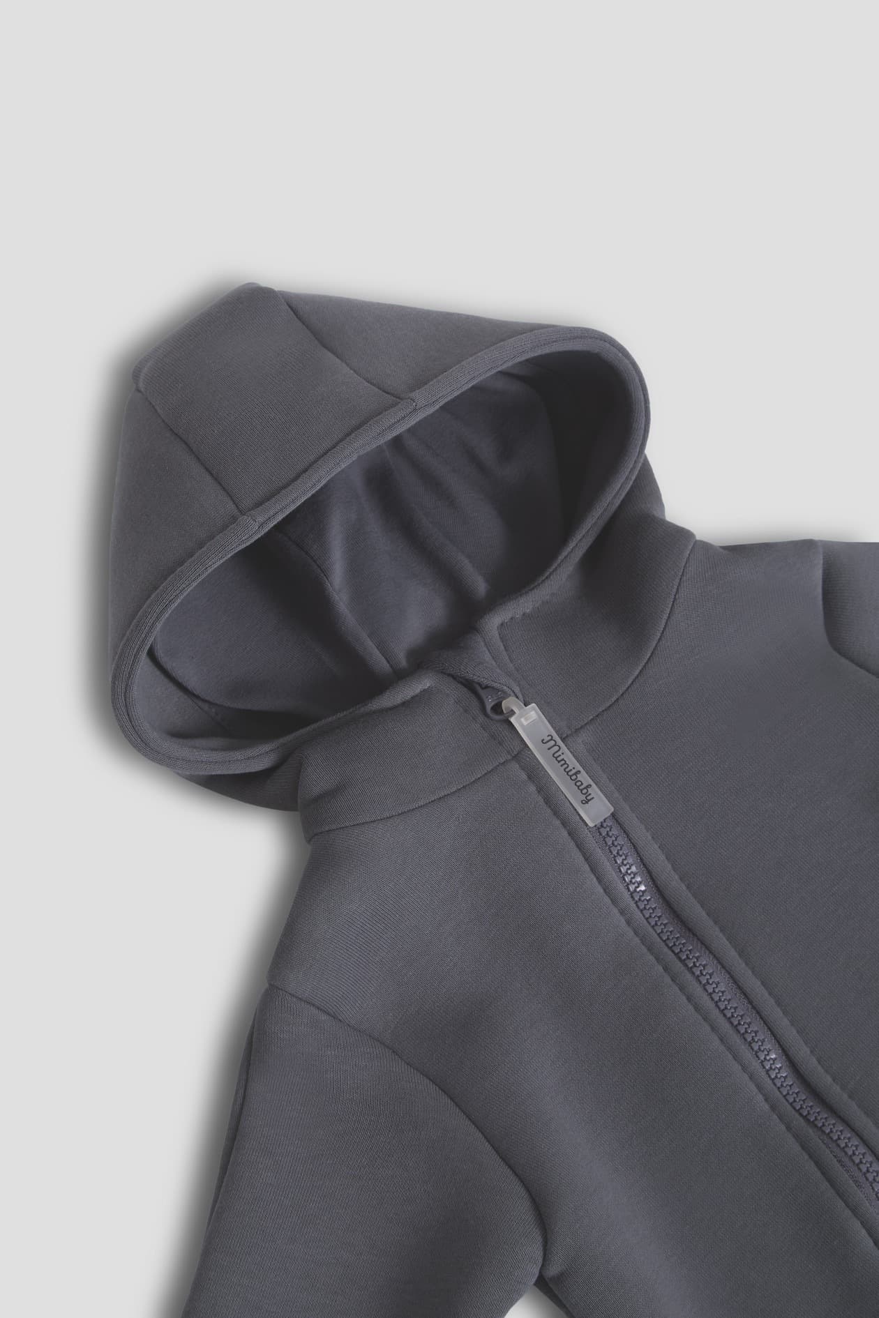 Комбинезон с капюшоном из футера, Графитовый