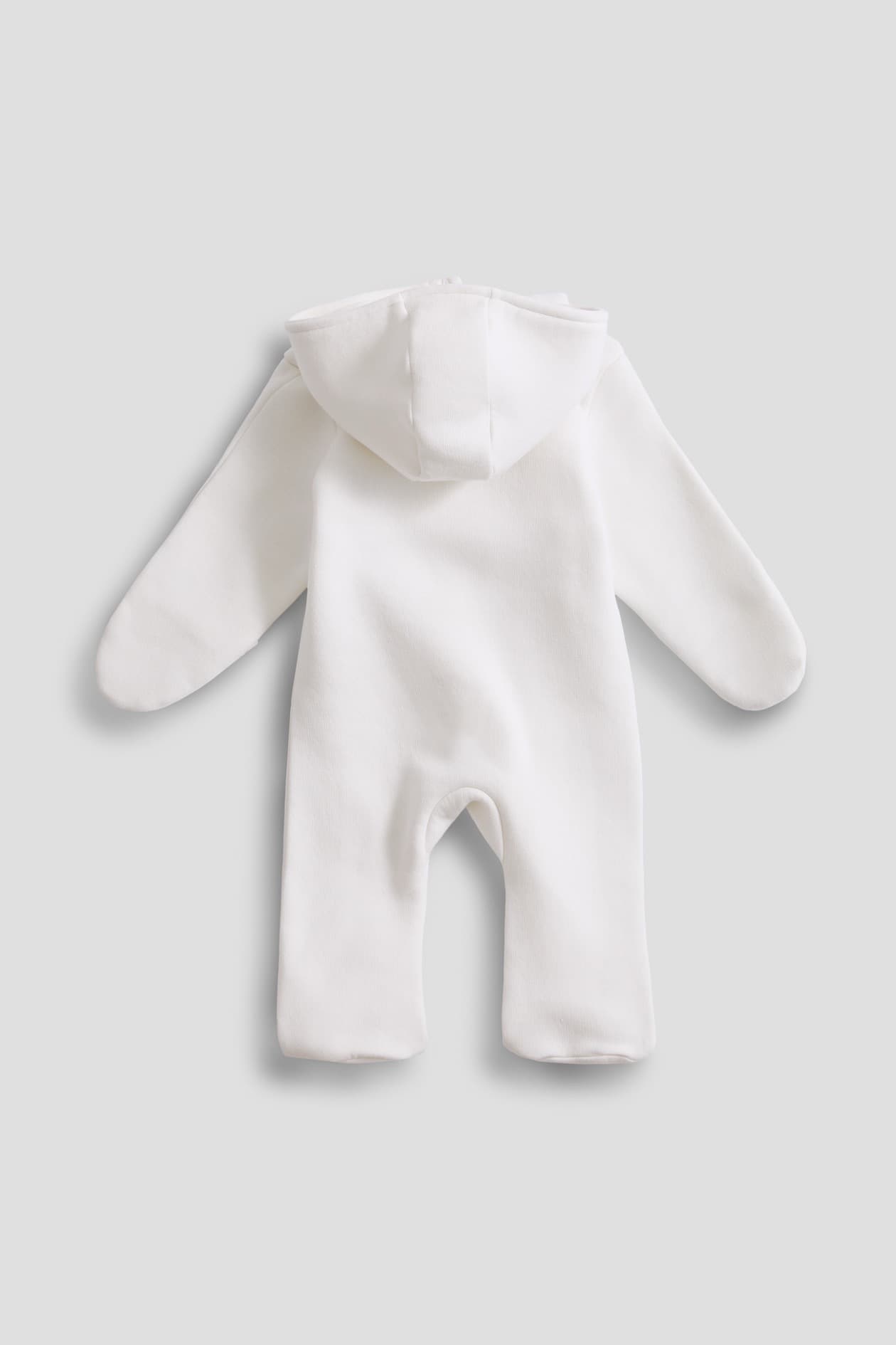 Комбинезон с капюшоном из футера , Молочный