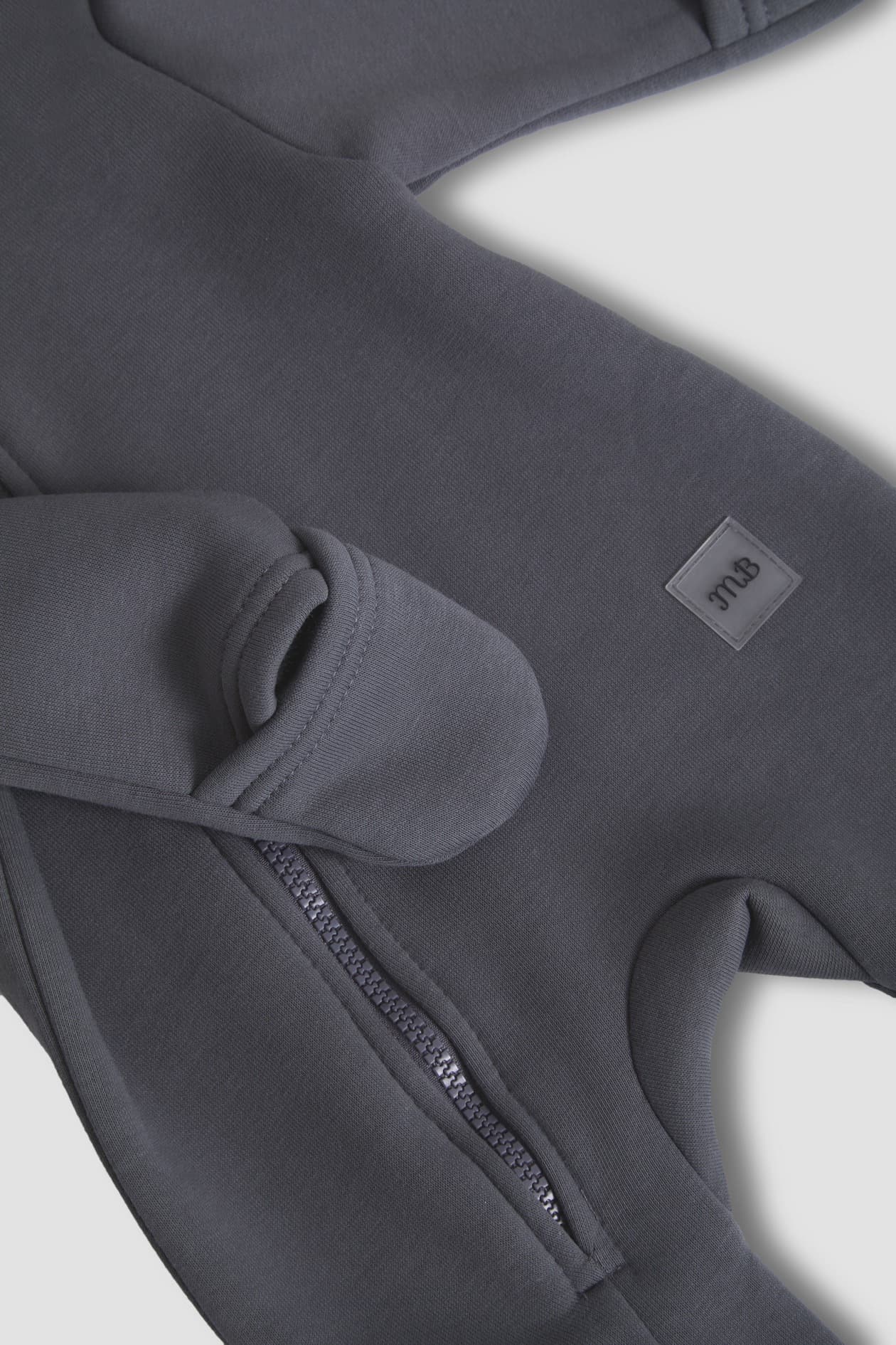 Комбинезон с капюшоном из футера, Графитовый