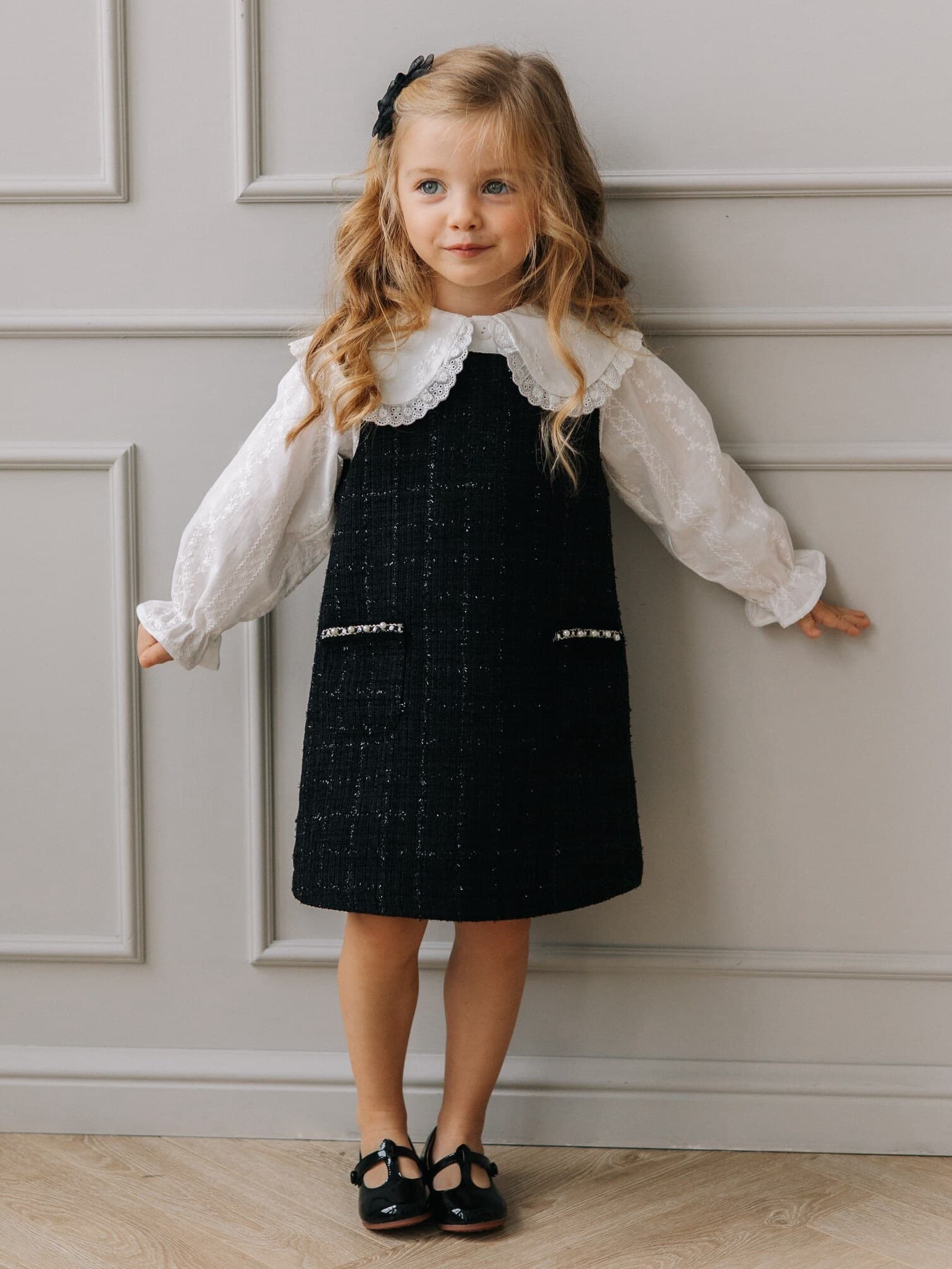 Сарафан твидовый, Черный