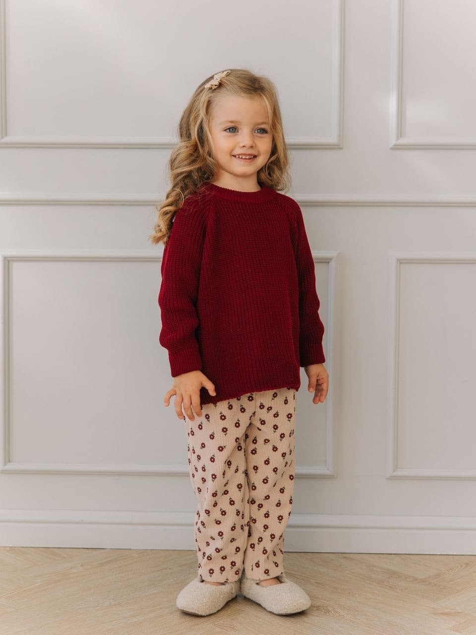 Вязаный джемпер, Бордовый