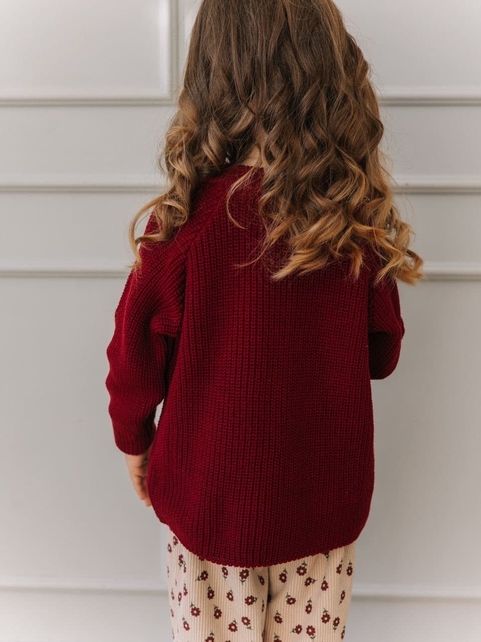 Вязаный джемпер, Бордовый