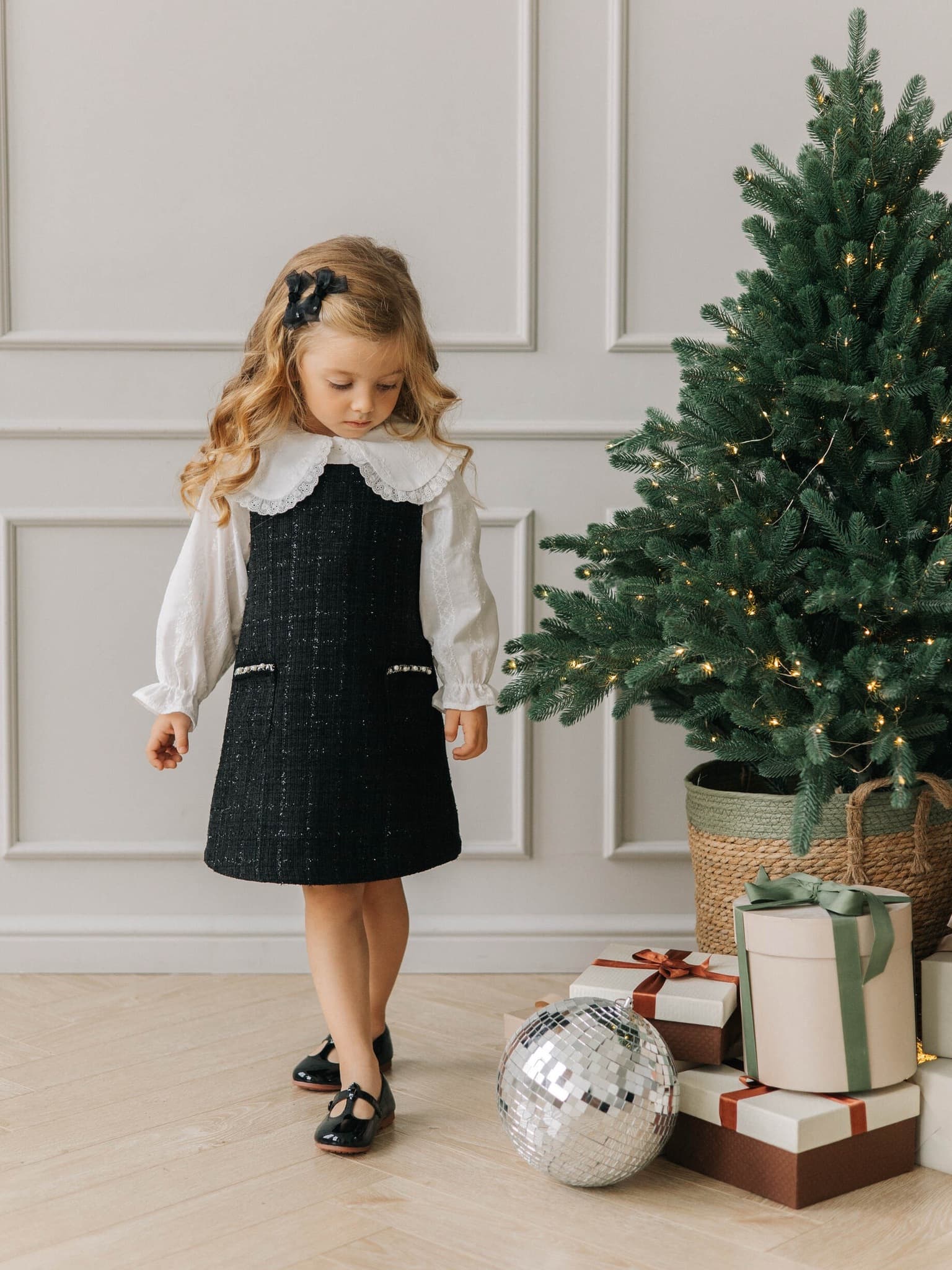 Сарафан твидовый, Черный