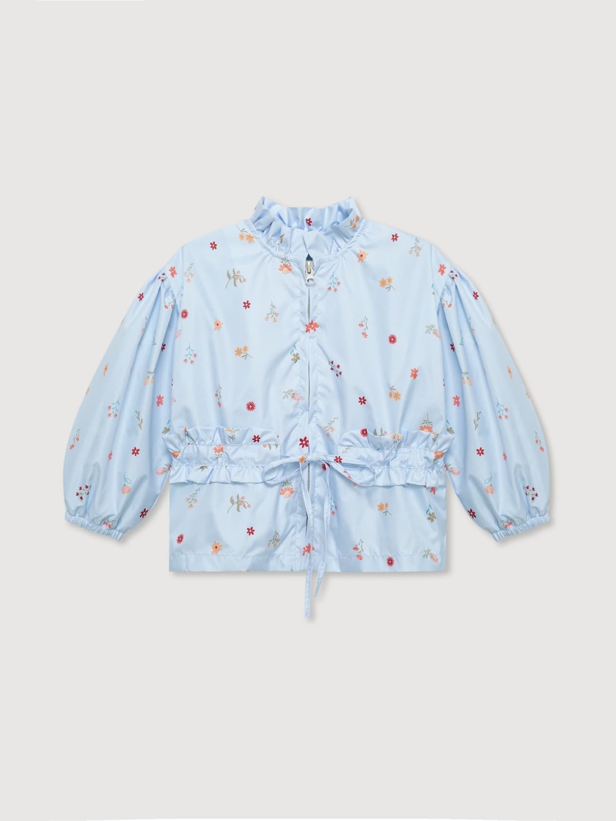 Ветровка в цветочек, Голубой