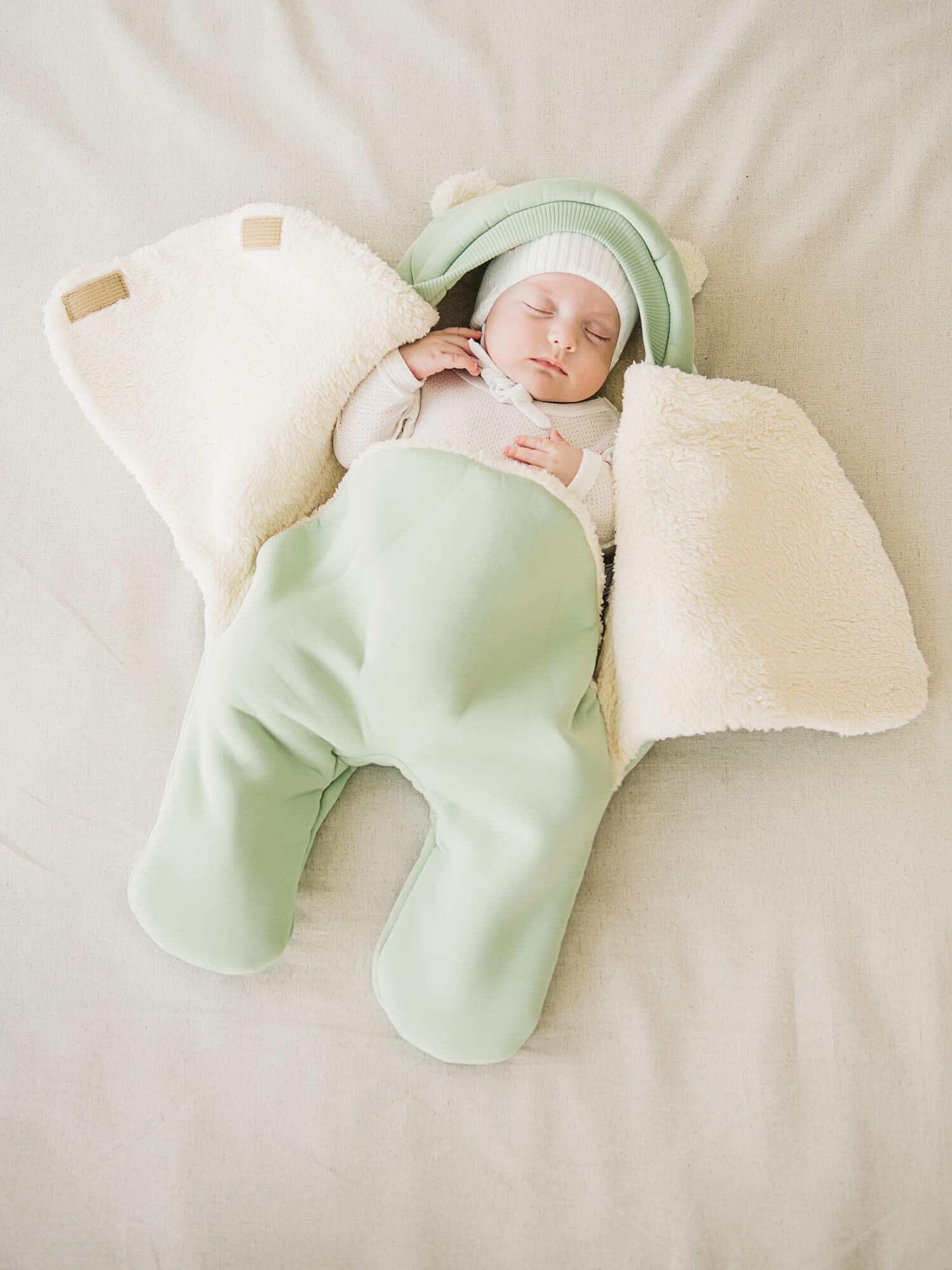 Конверт-звездочка "Шалфей" с прорезями для ремней безопасности